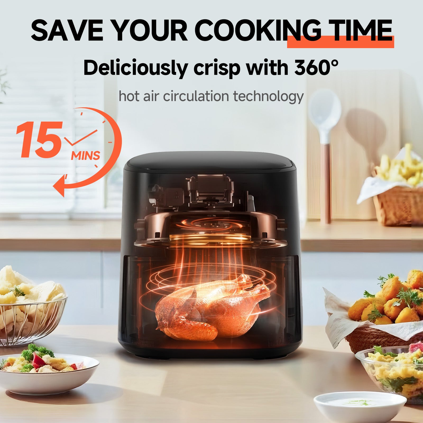 QIDO Air Fryer 8-in-1 with 5 QT Capacity AF01