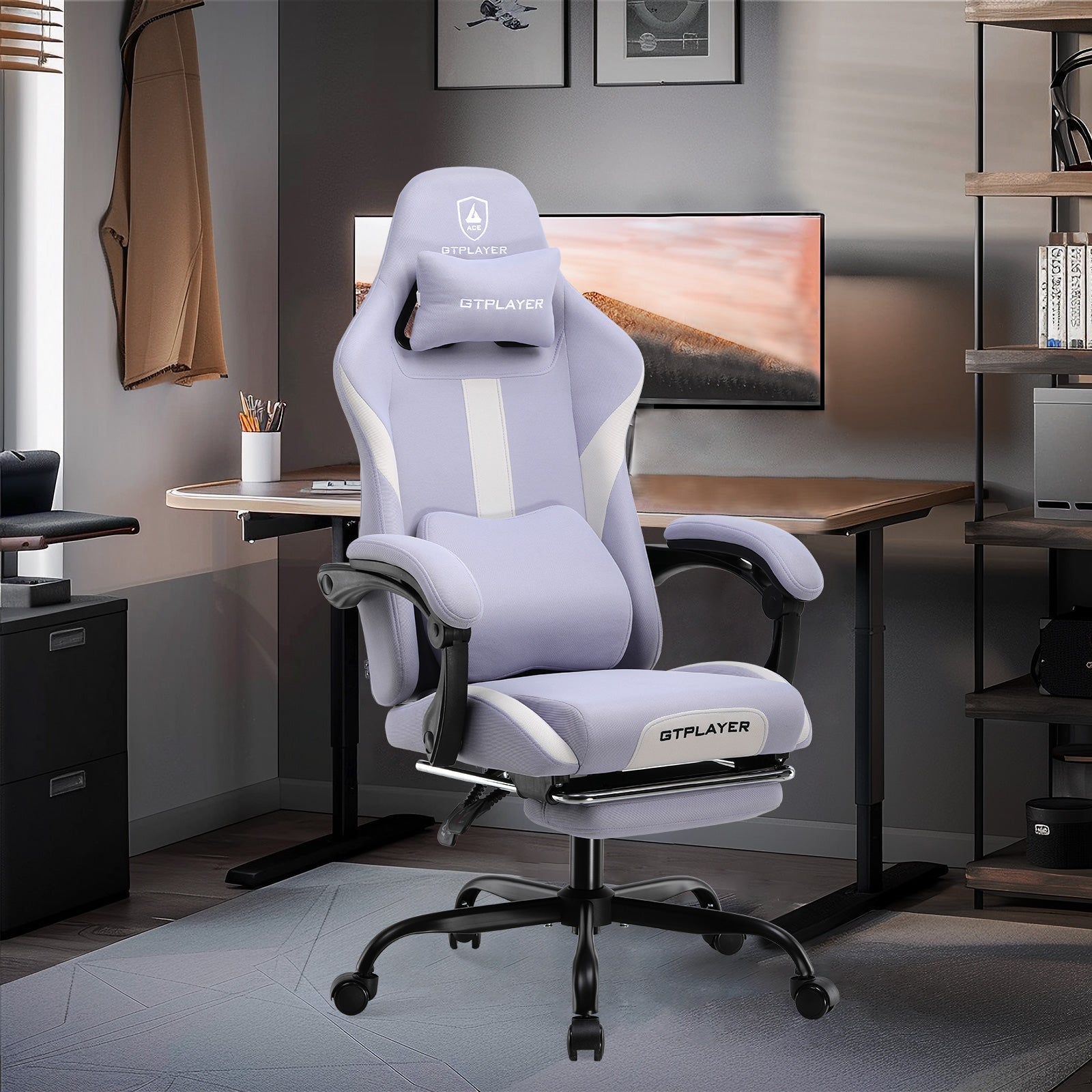 GTPLAYER Gaming Chair with Pocket Spring Cushion & Footrest GT905