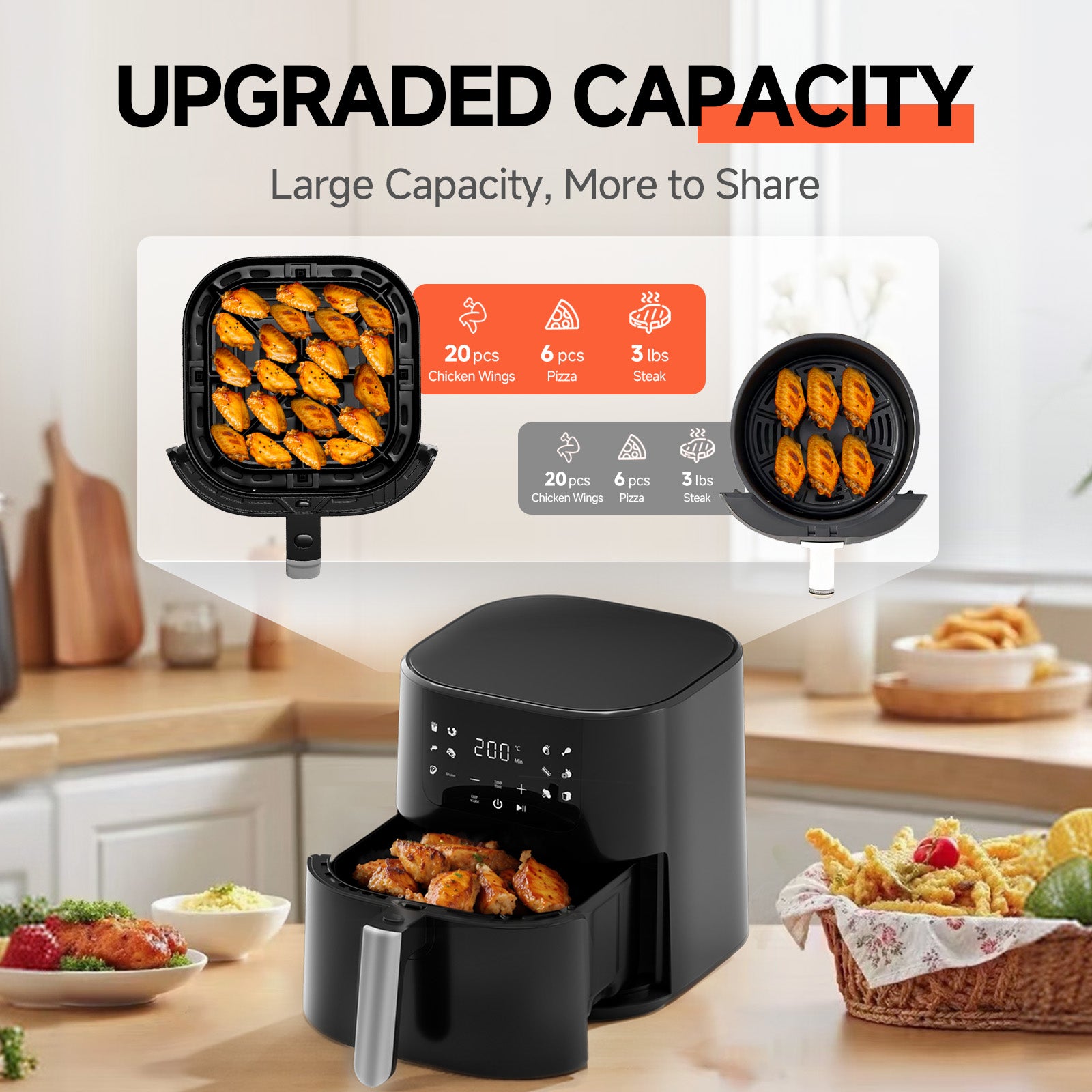 QIDO Air Fryer 8-in-1 with 5 QT Capacity AF01