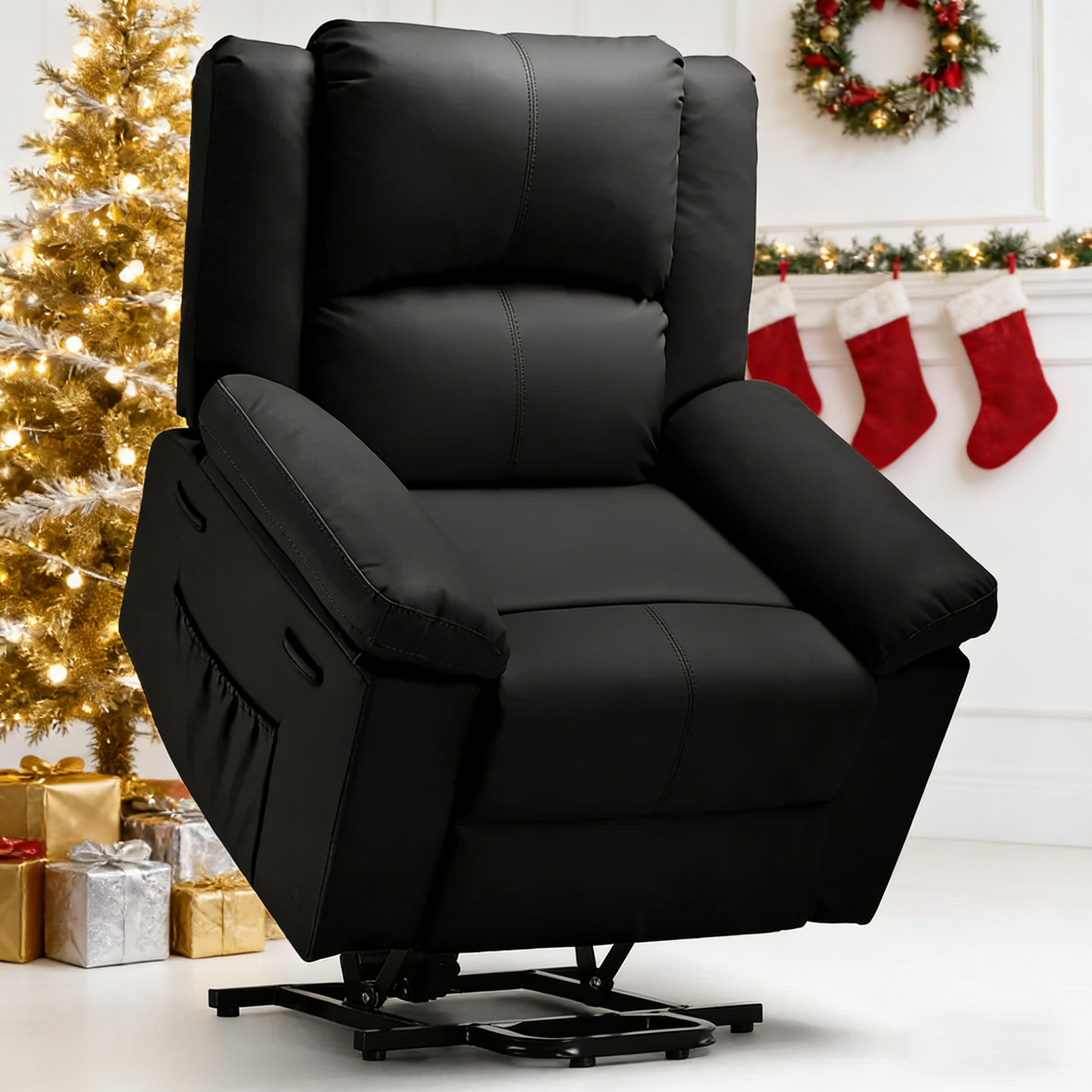 COMHOMA PU Power Lift Recliner with Massage & Heat H7135 COMHOMA