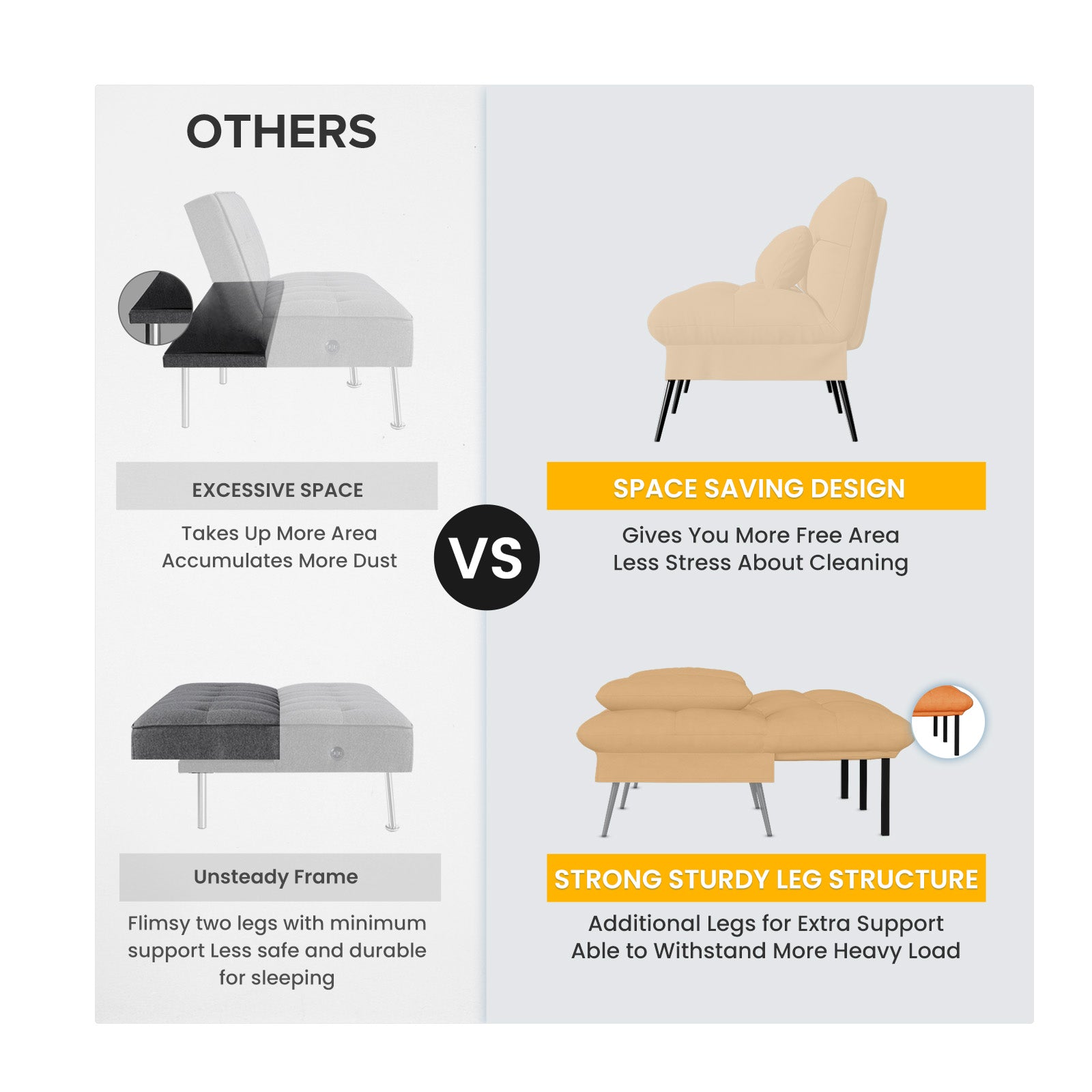 Convertible Futon Sofa Bed WMT B001