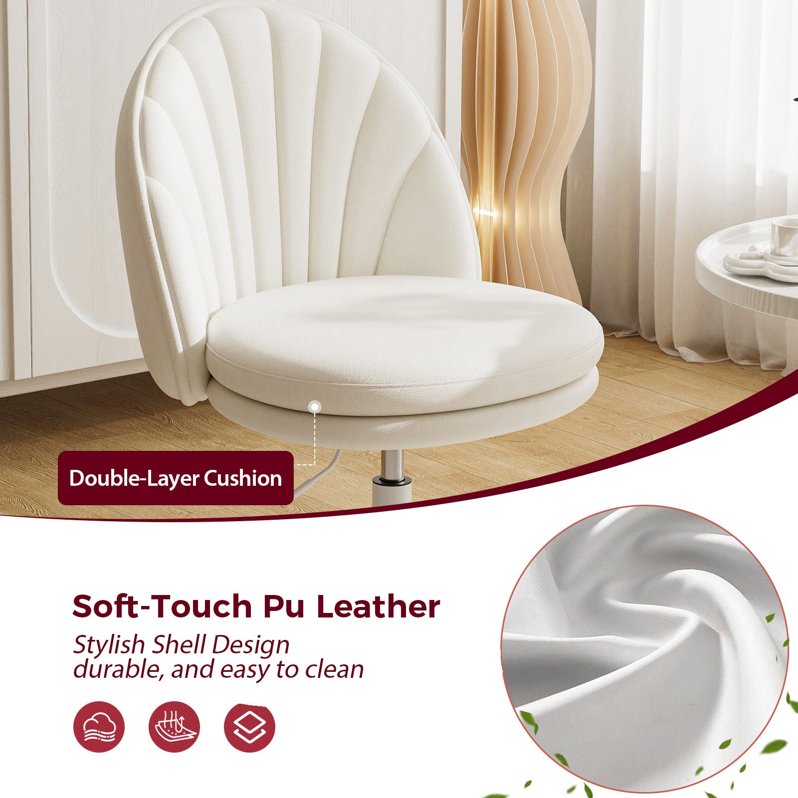 GTPLAYER Small Criss Cross Office Chair, Vanity Chair CH710