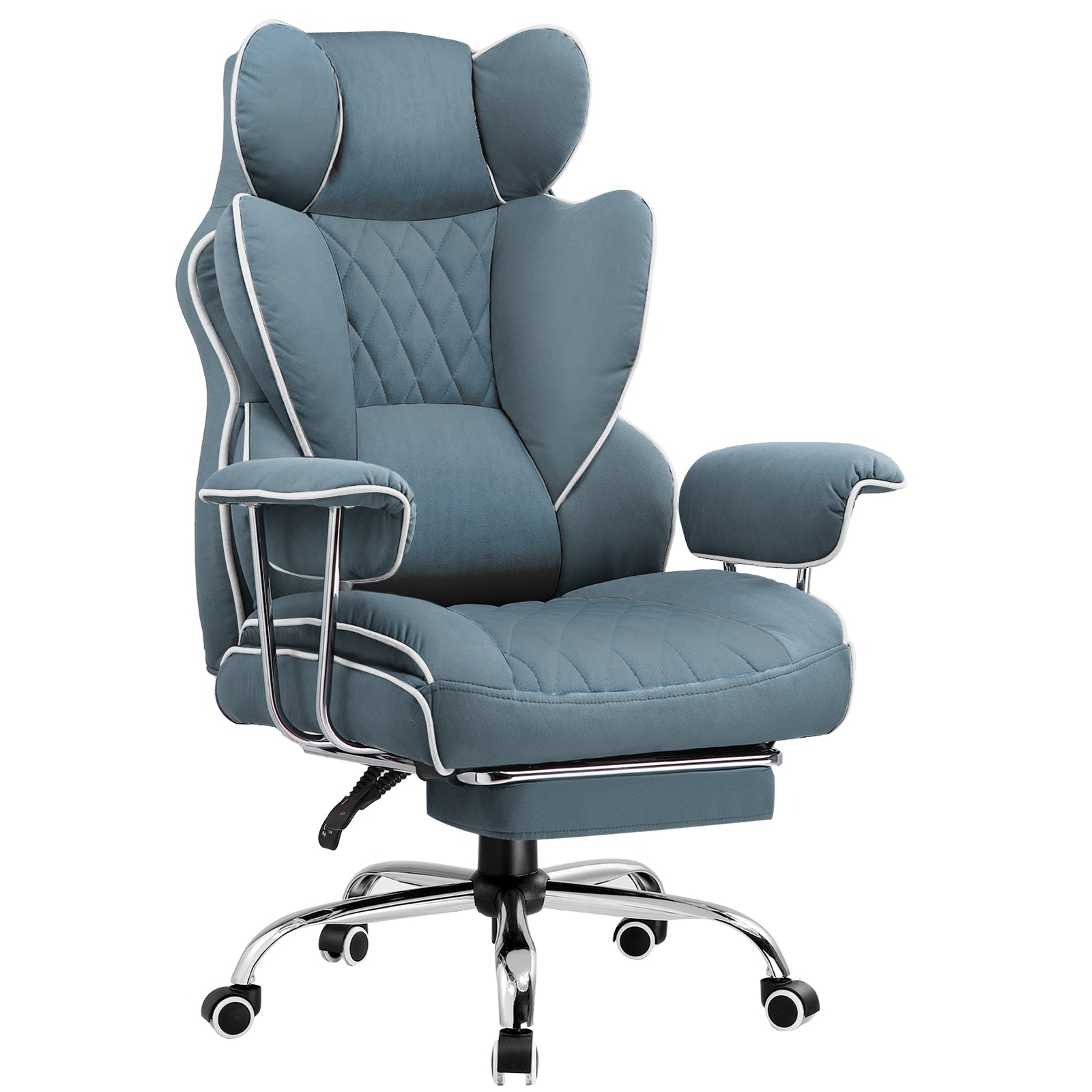 COMHOMA Big and Tall Office Chair with Lumbar Support & Adjustable Footrest GT205