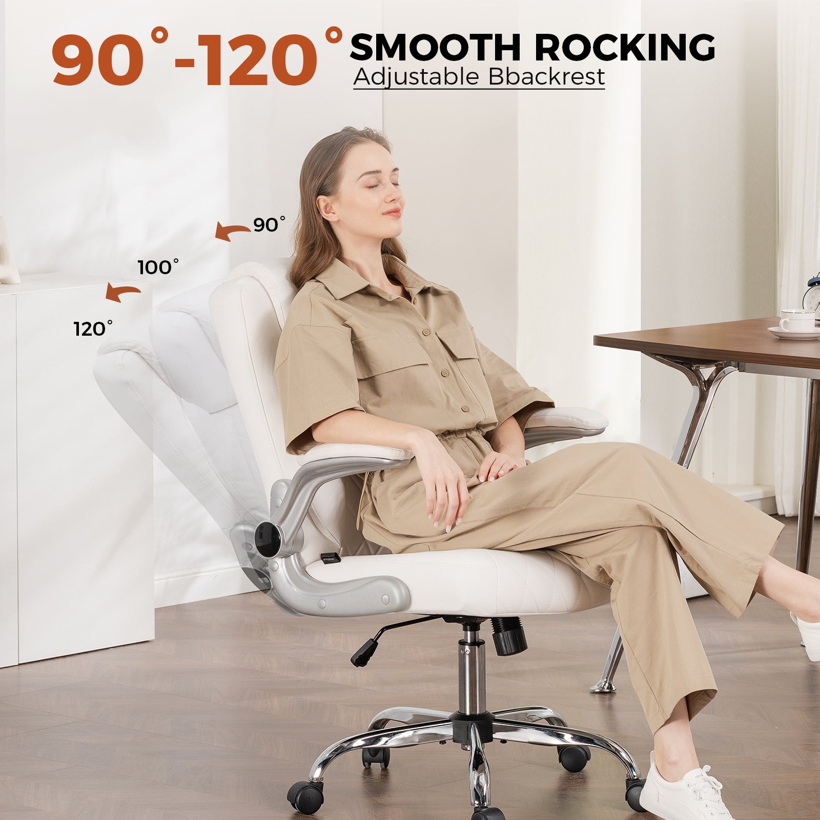 COMHOMA Big and Tall Office Chair, 400LBS Wide Seat Ergonomic Chair, High Back Executive Leather Chair CH227