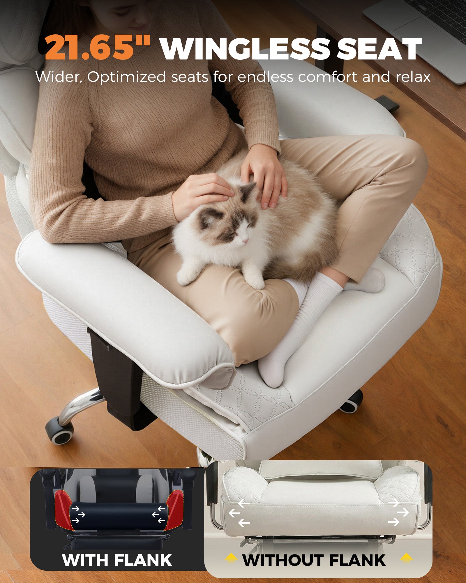 Heavy Duty Big and Tall Office Chair, 90°-150° Recline High Back CH910