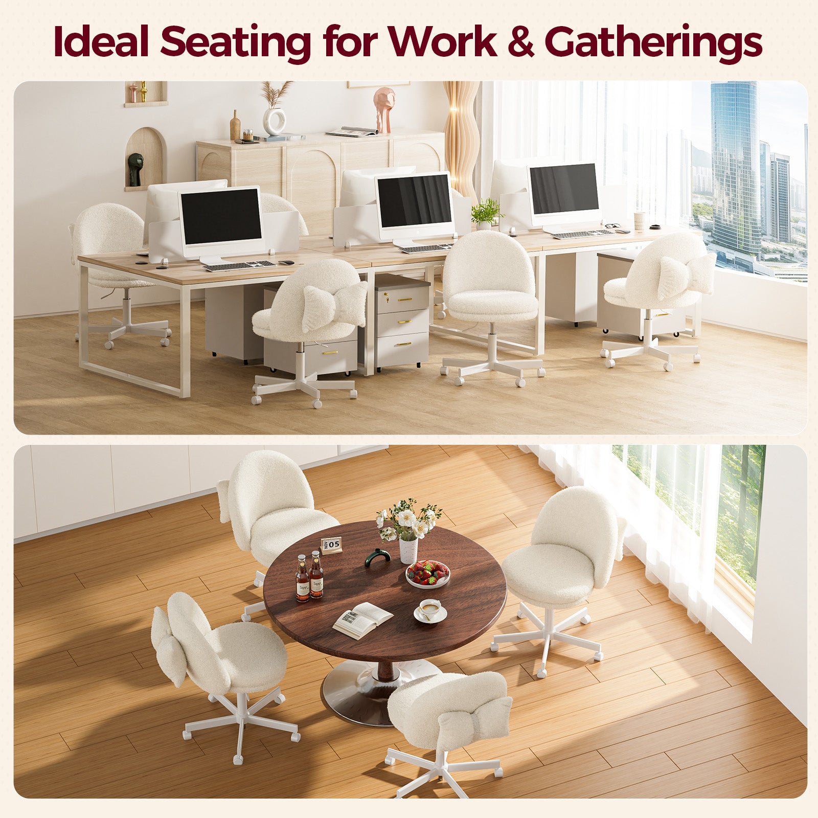 GTPLAYER Small Criss Cross Office Chair, Vanity Chair CH710