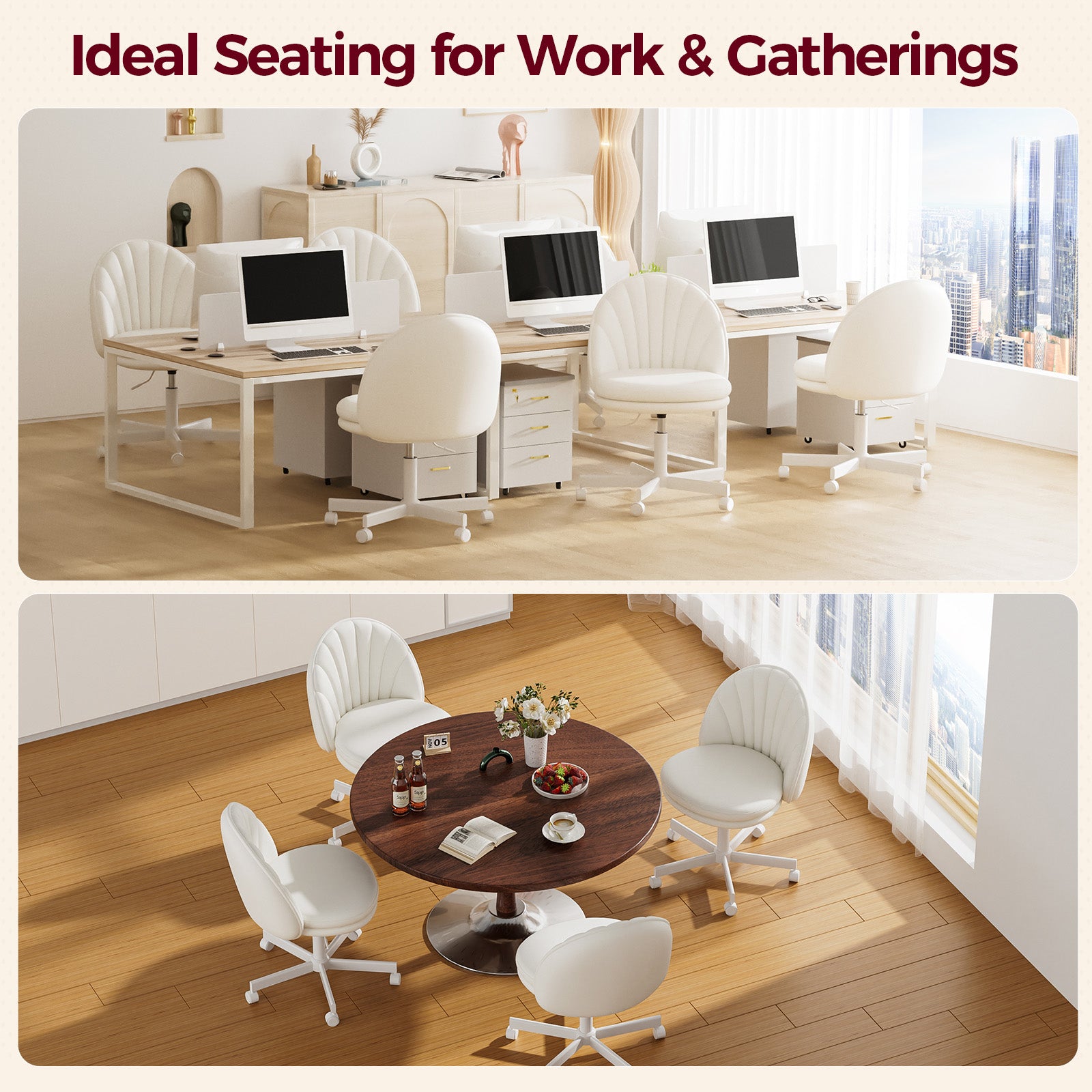 GTPLAYER Small Criss Cross Office Chair, Vanity Chair CH710