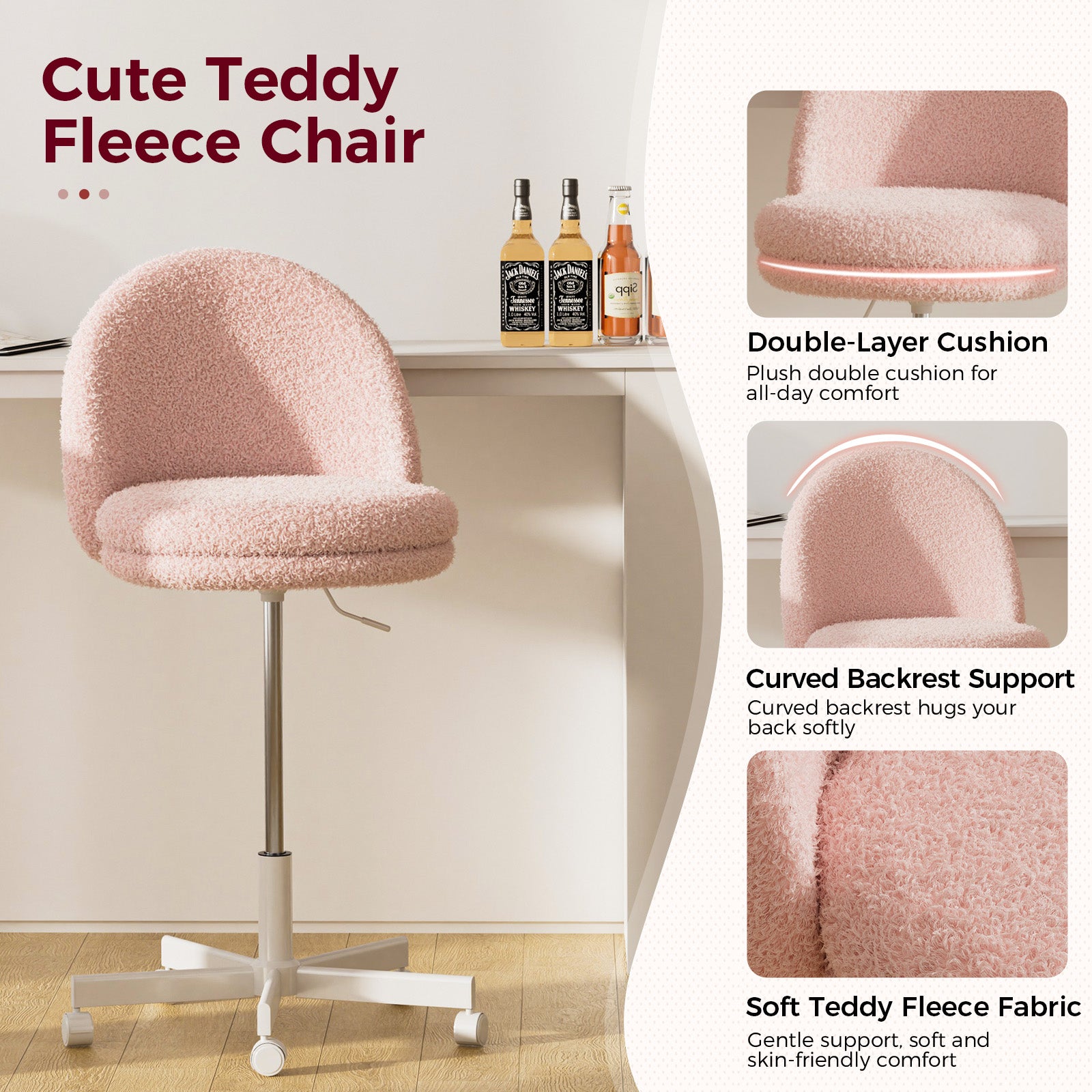 GTPLAYER Small Criss Cross Office Chair, Vanity Chair CH710