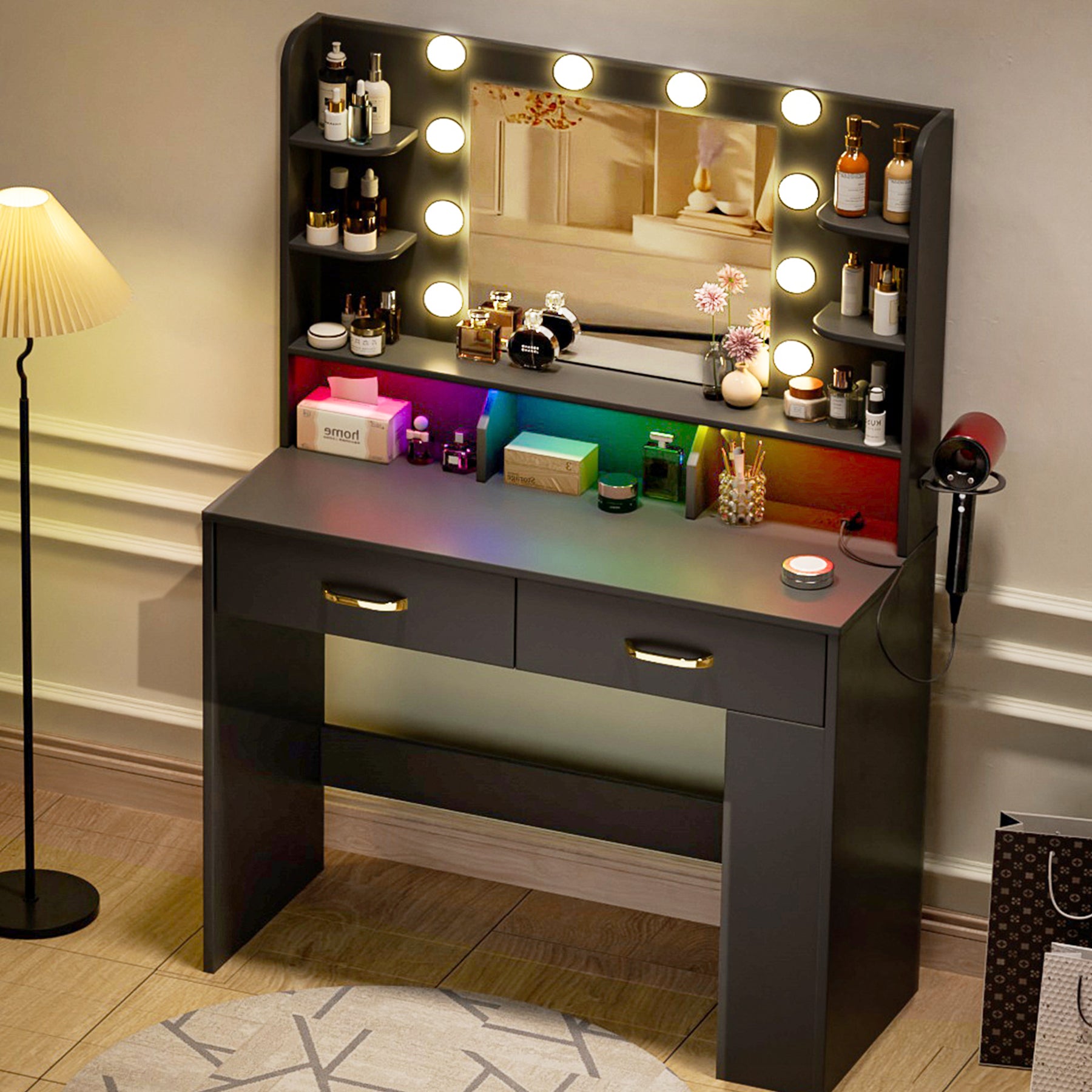 COMHOMA Vanity Desk for Girls B1004 WMT