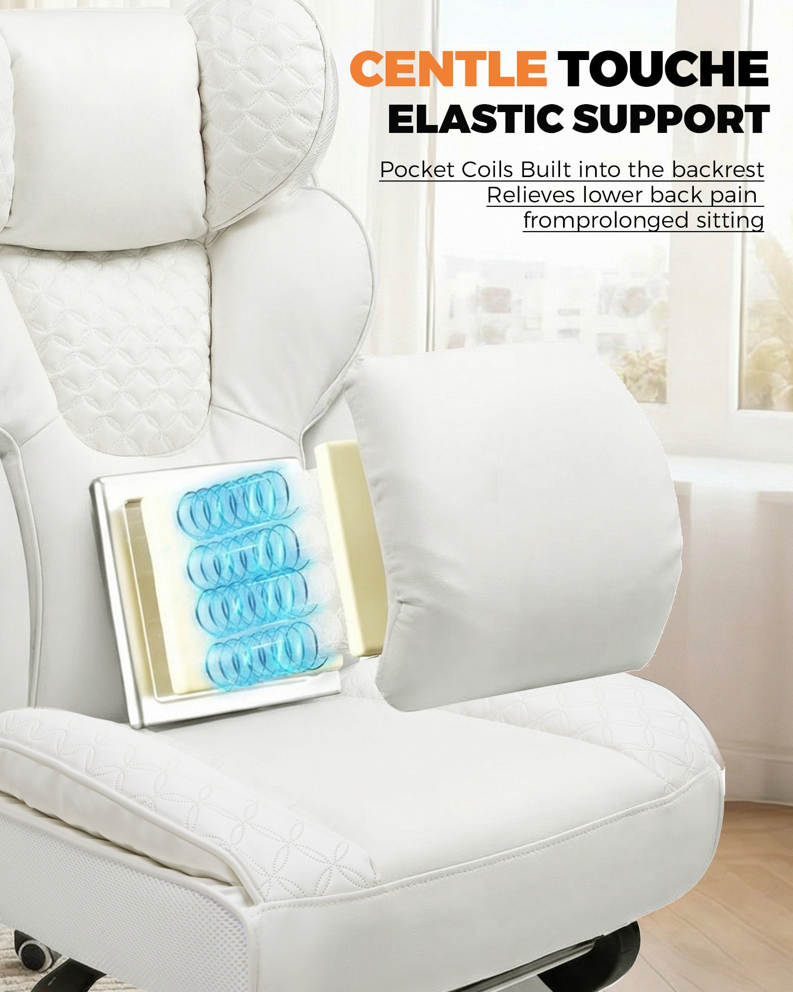Heavy Duty Big and Tall Office Chair, 90°-150° Recline High Back CH910
