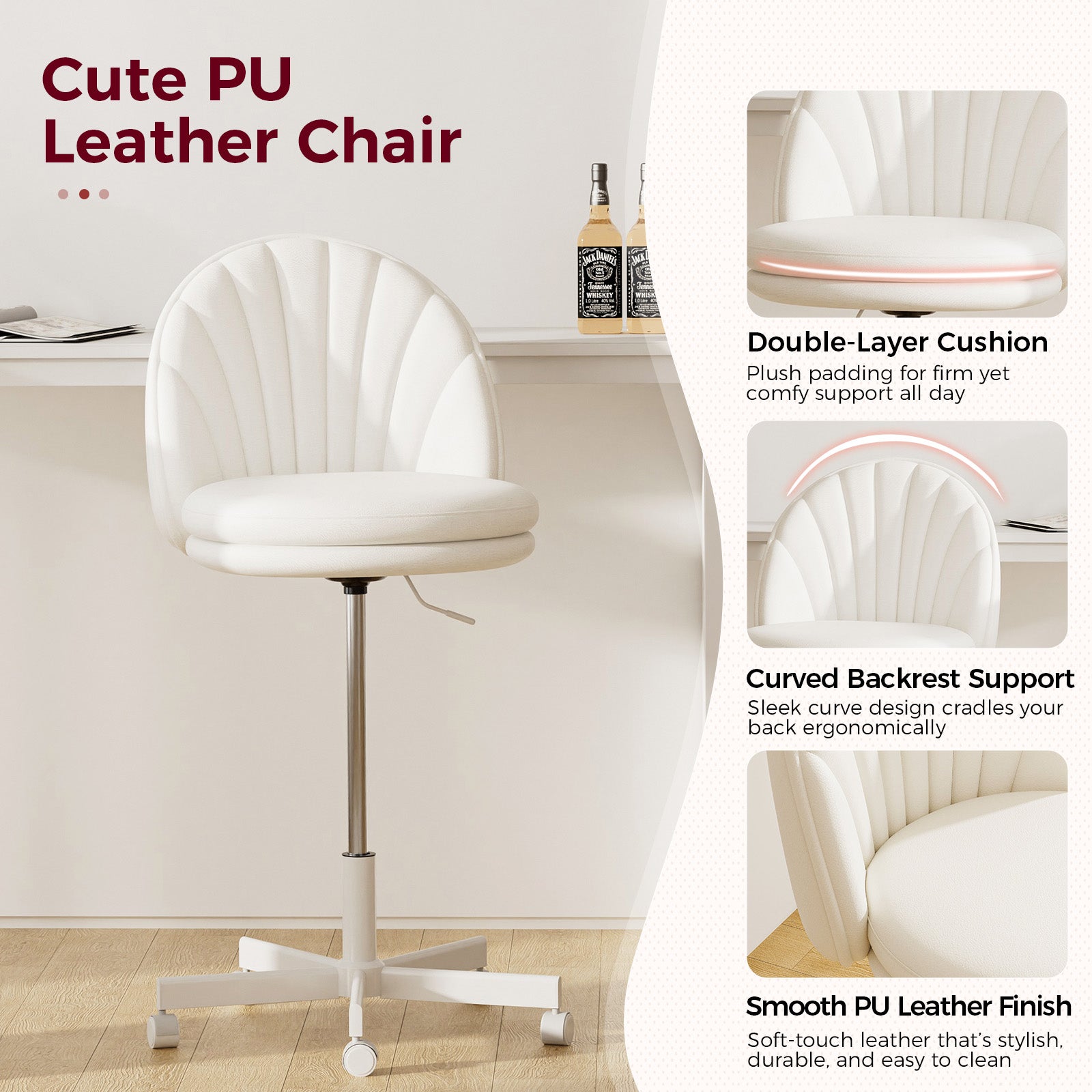 GTPLAYER Small Criss Cross Office Chair, Vanity Chair CH710