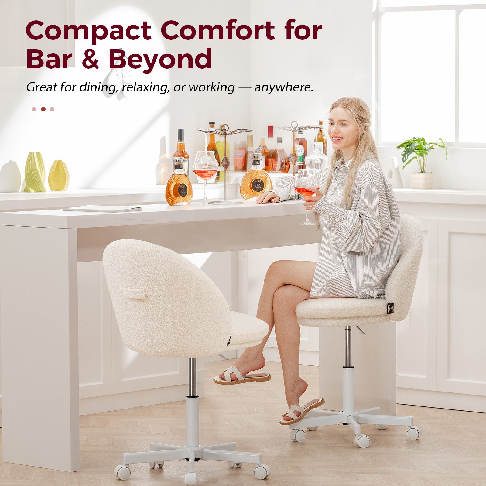 GTPLAYER Small Criss Cross Office Chair, Vanity Chair CH710