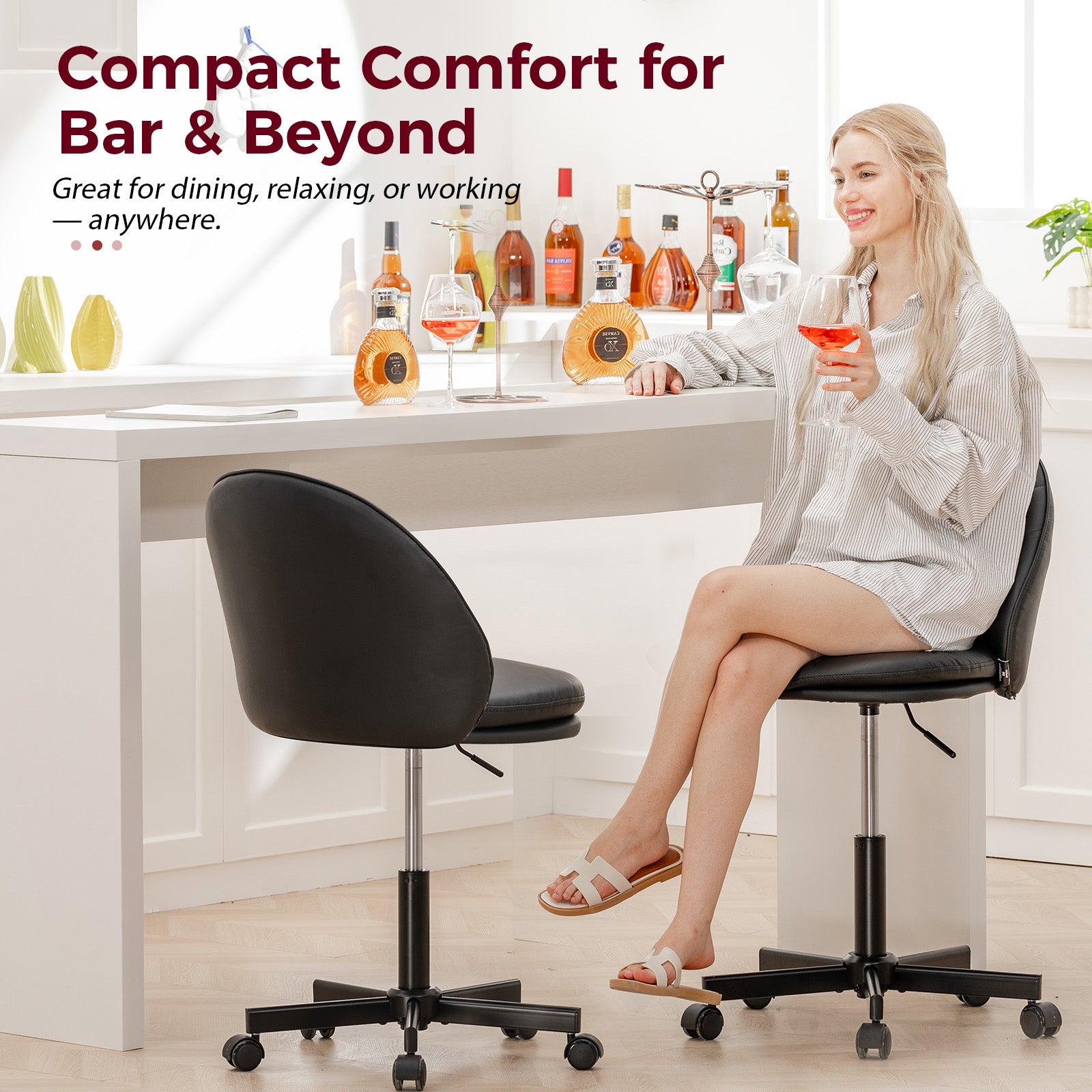 GTPLAYER Small Criss Cross Office Chair, Vanity Chair CH710