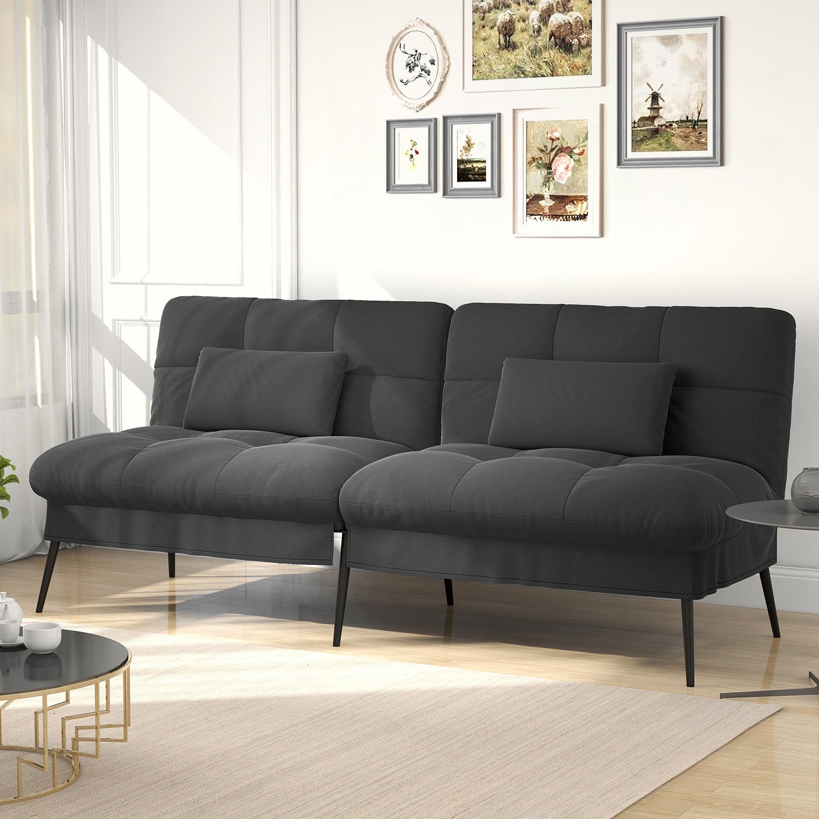 Futon Sofa Bed 73″ W Large Size WMT B001