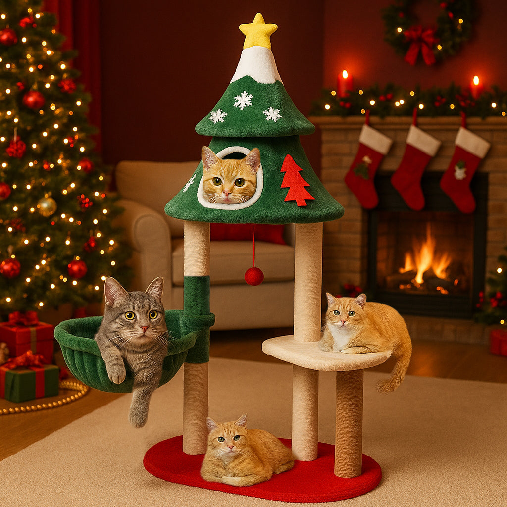 COMHOMA Christmas Cat Tree Tower PET01