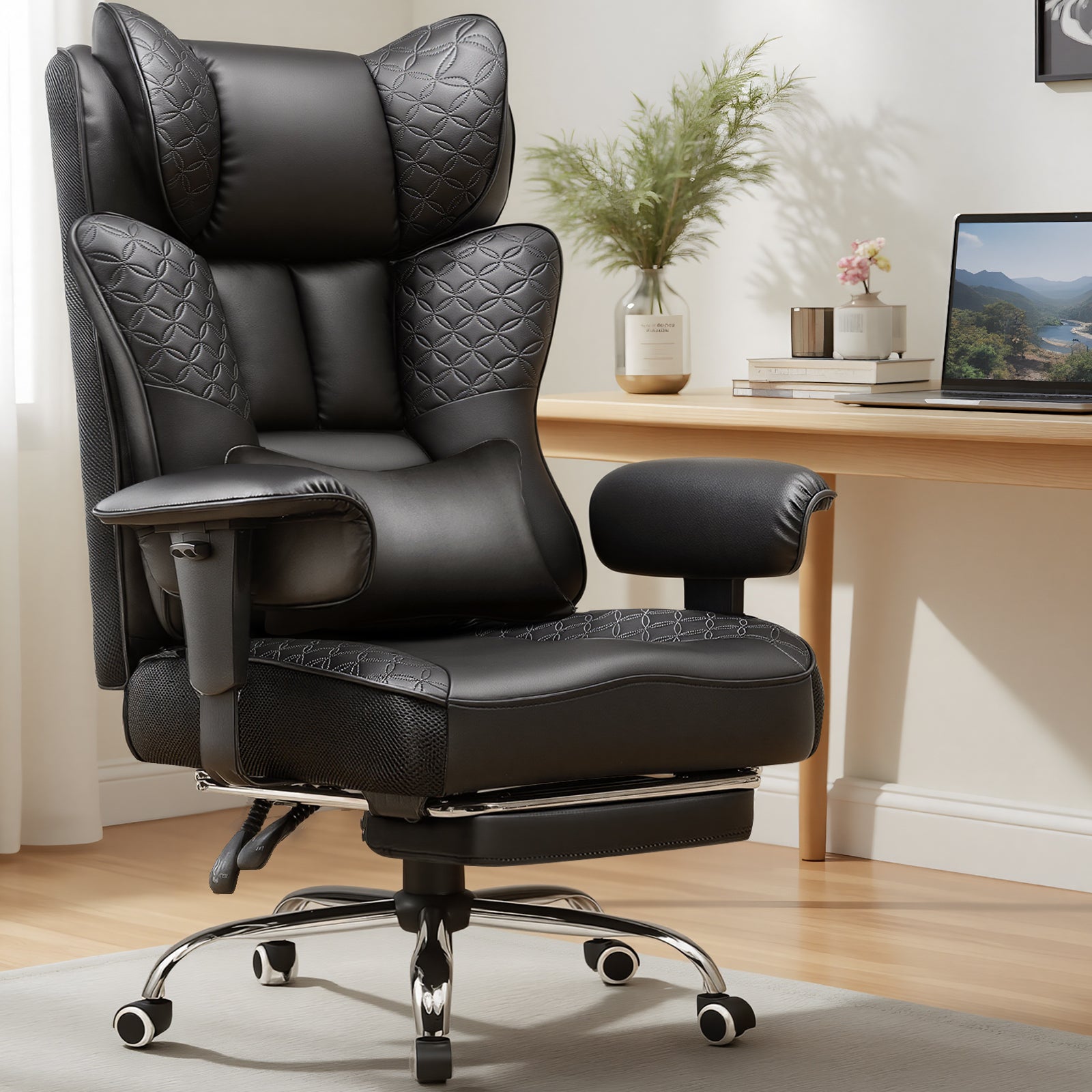 COMHOMA Big Headrest 400LBS Big and Tall Office Chair CH610