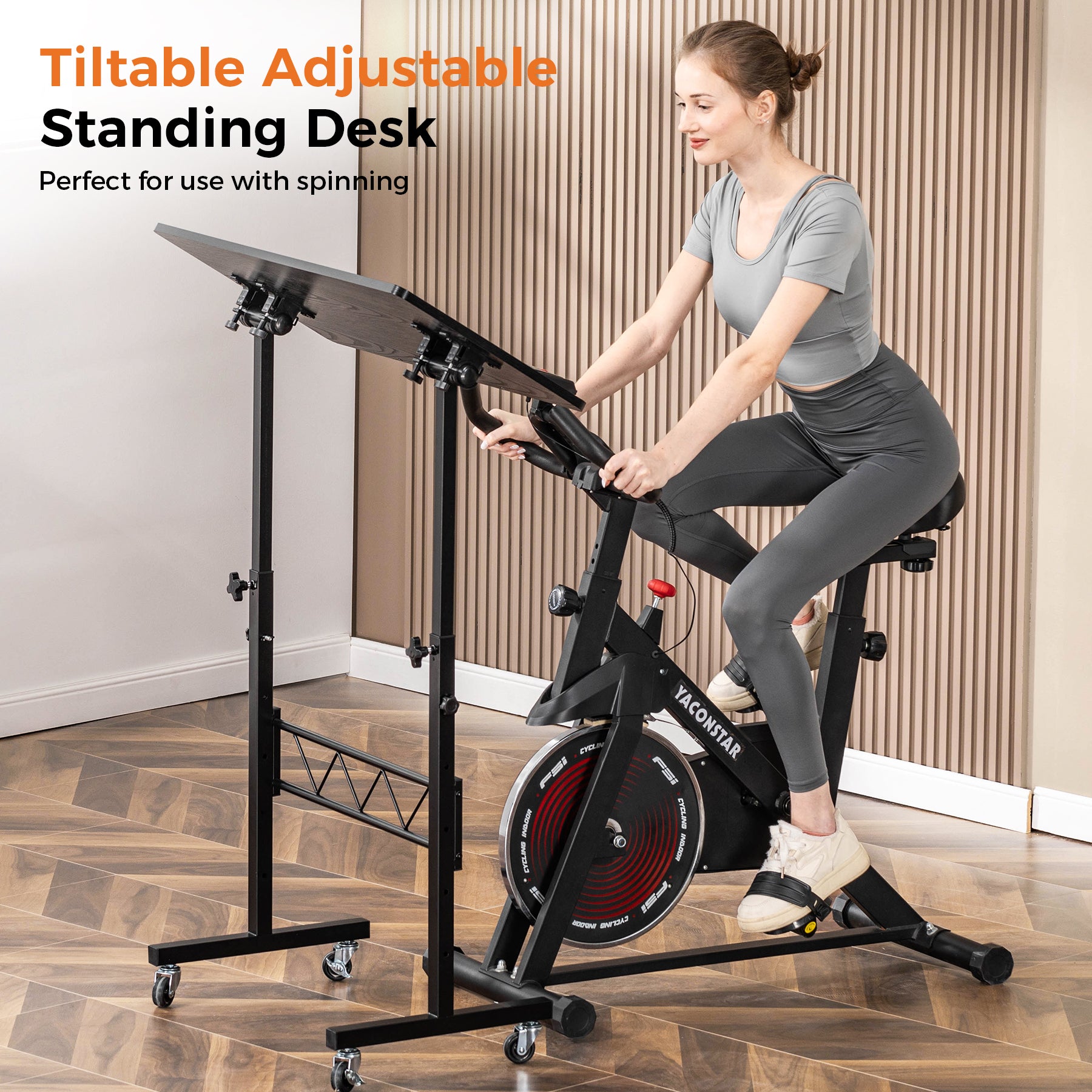 Standing Desk Adjustable Height & Tiltable Tabletop-DH005-WMT