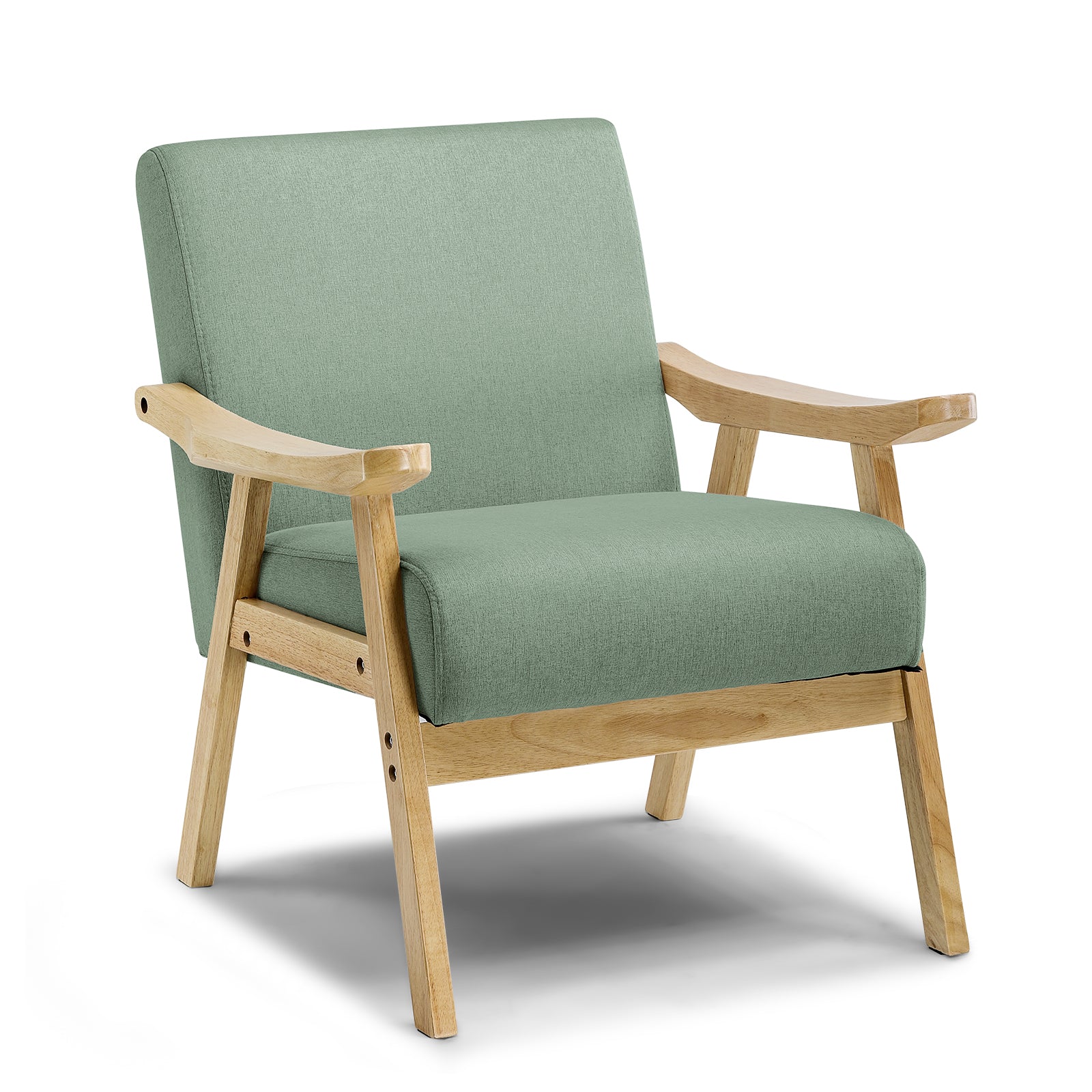 COMHOMA® Solid Nature Wood Mid Century Modern Accent Chair H004