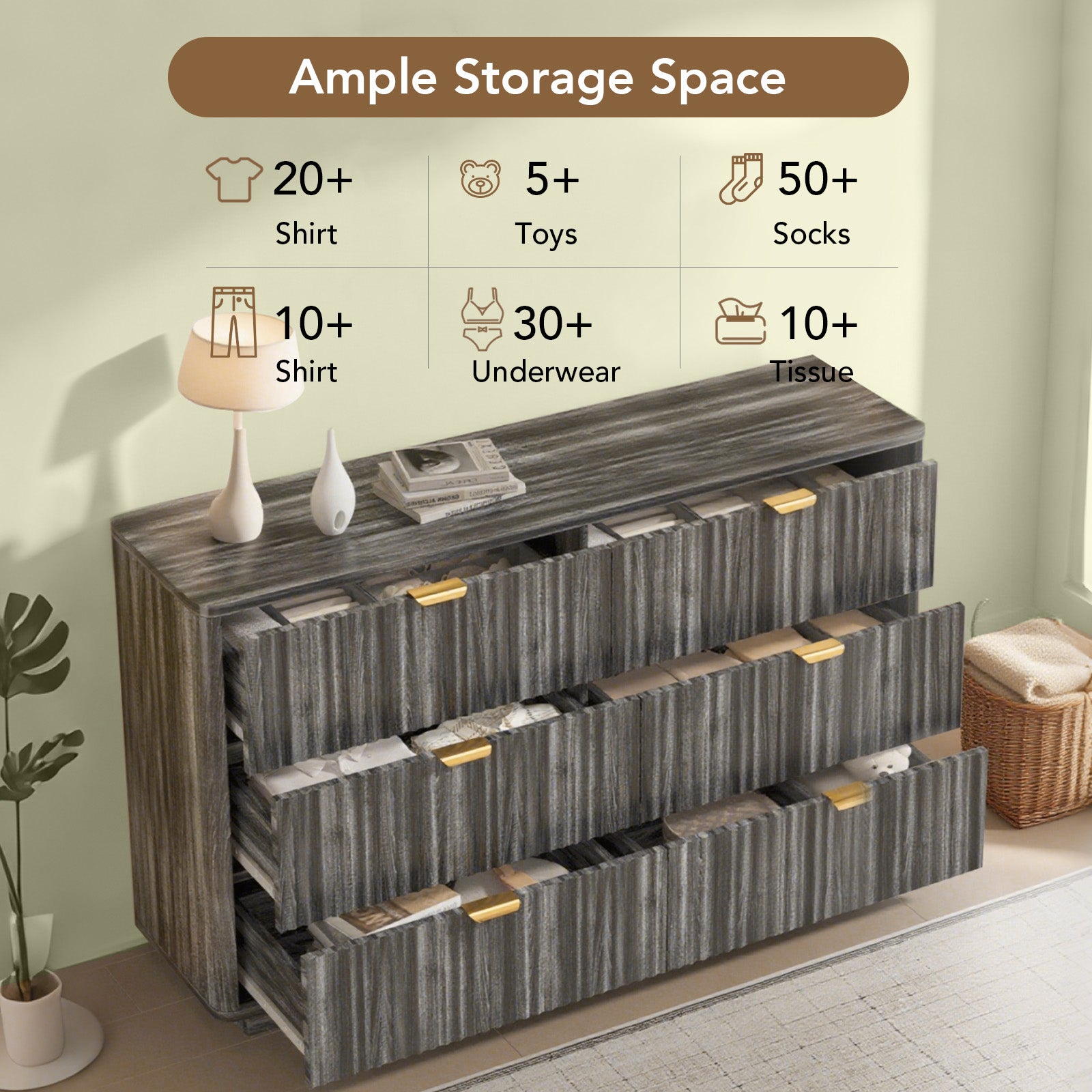 COMHOMA Buffet Sideboard Cabinet with 6/8 Drawers