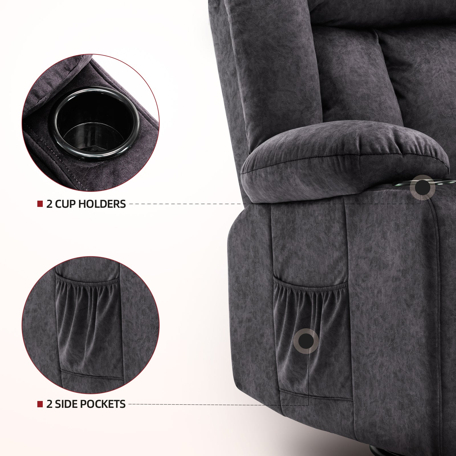 COMHOMA Single Sofa Rocker Recliner H1148