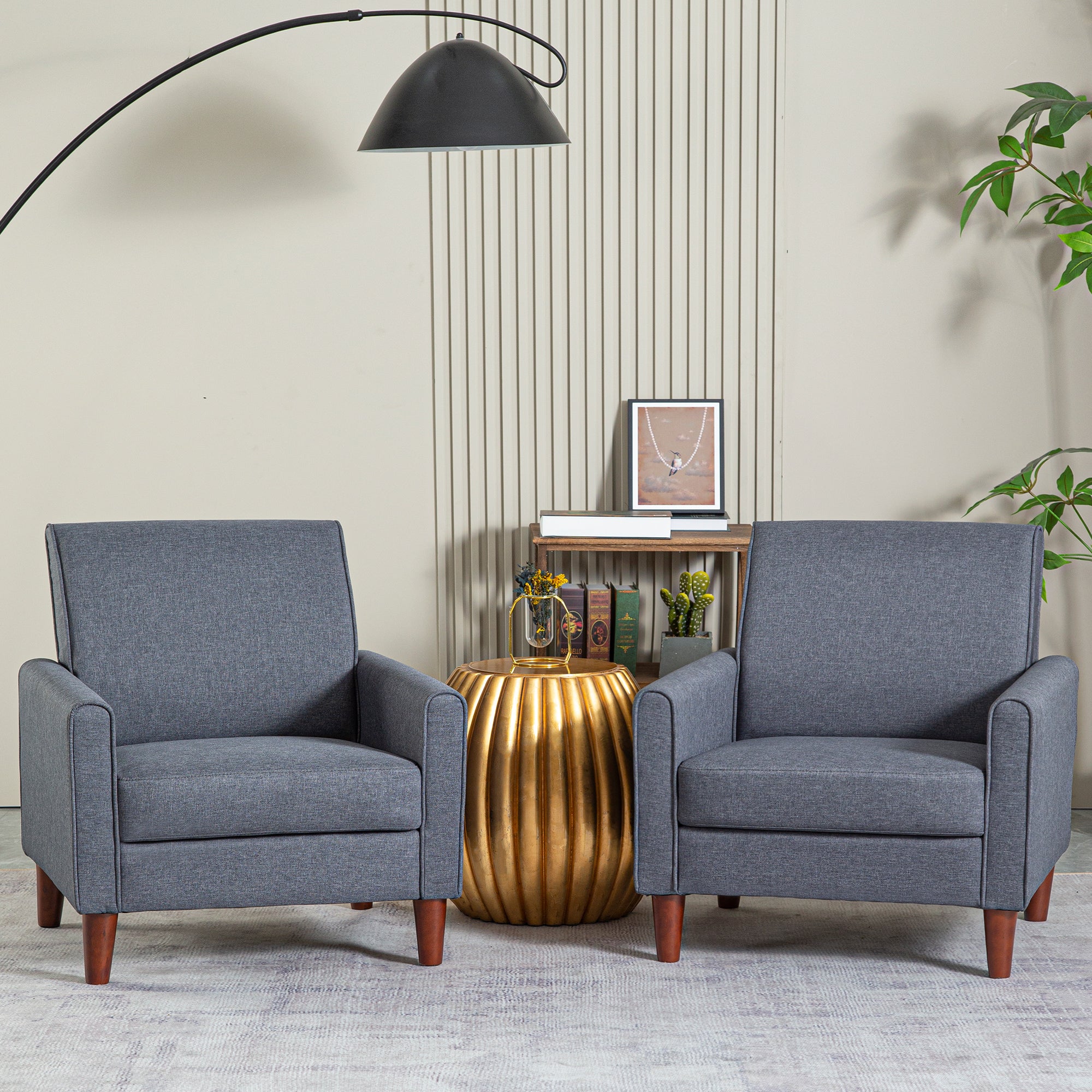 COMHOMA Single sofa chair for bedroom living room with four wooden legs-H309