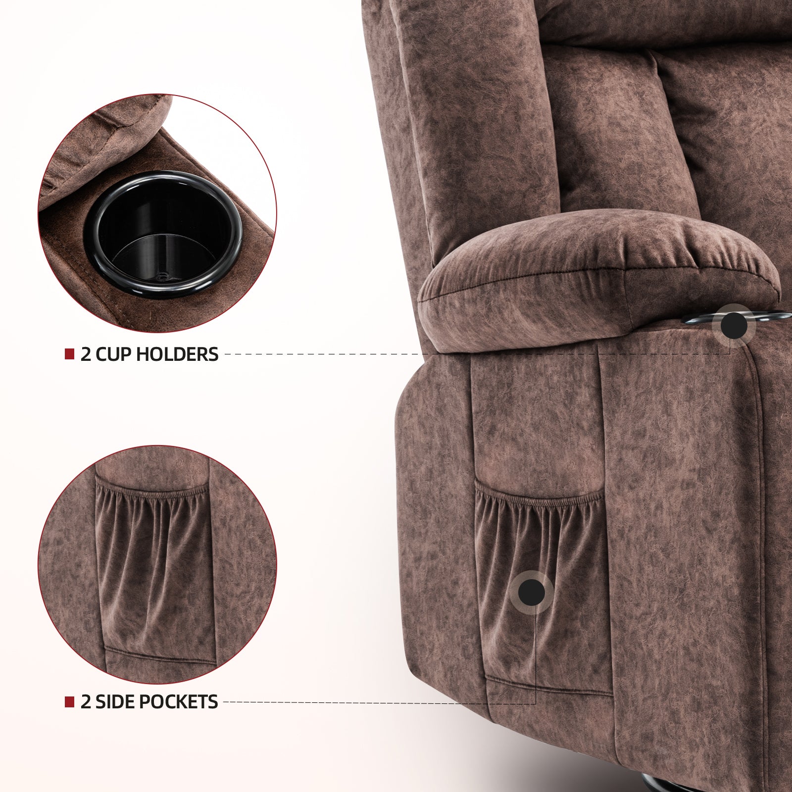 COMHOMA Single Sofa Rocker Recliner H1148