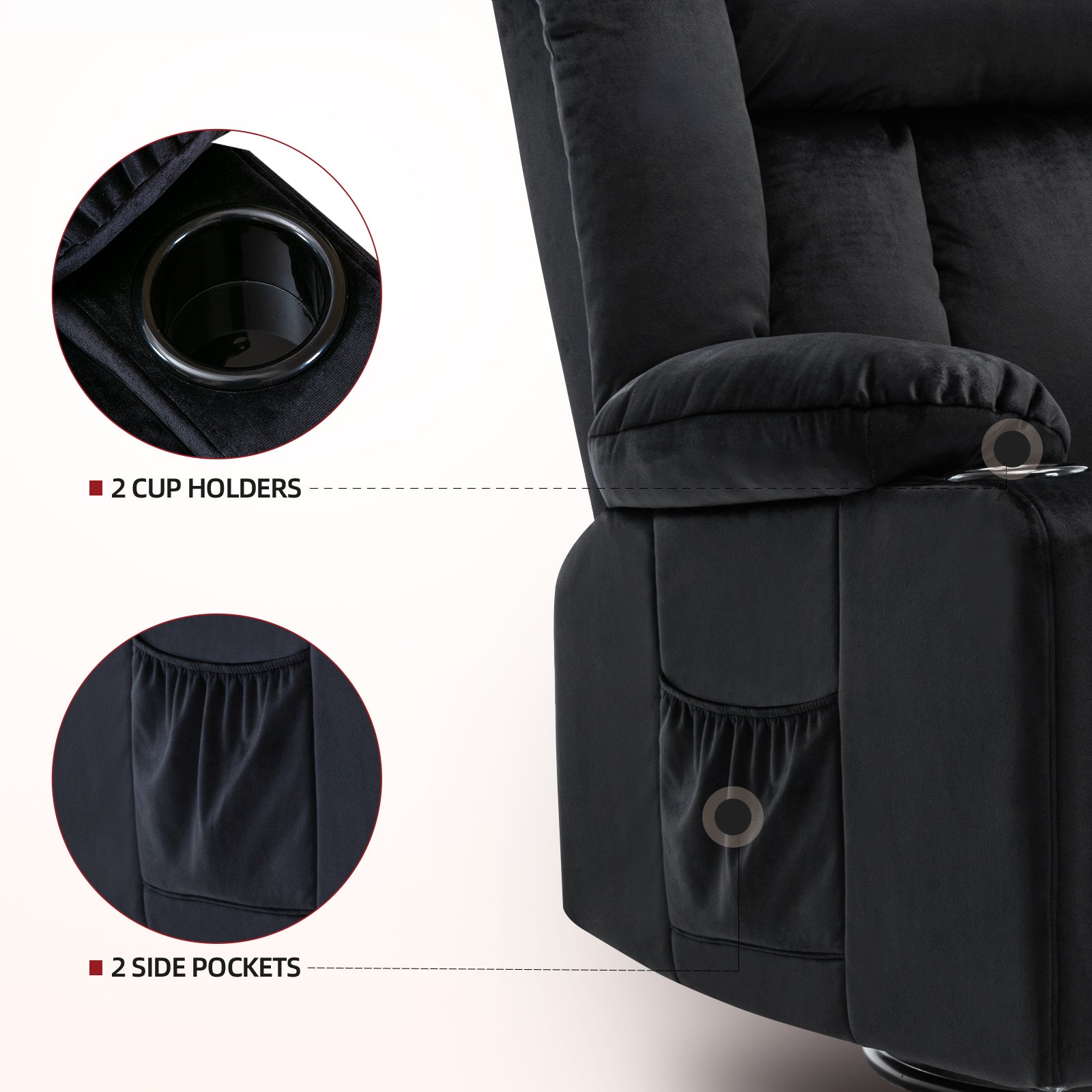 COMHOMA Single Sofa Rocker Recliner H1148