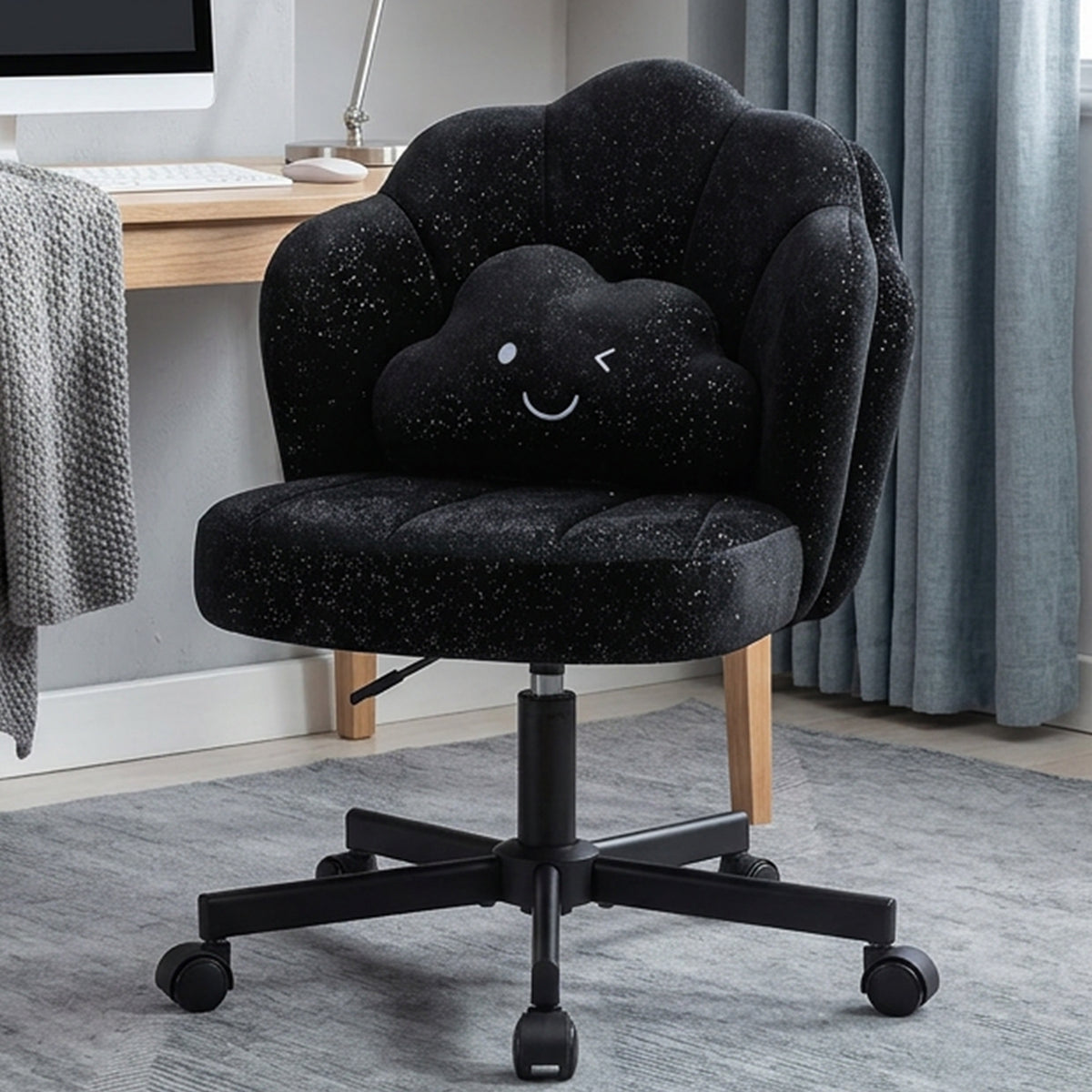 COMHOMA® Petal Cute Vanity Chair, Height Adjustable CH718