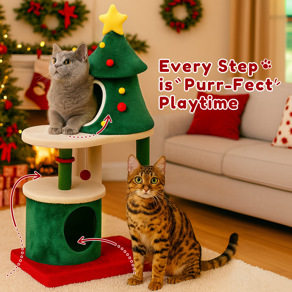 COMHOMA Christmas Cat Tree Tower PET01
