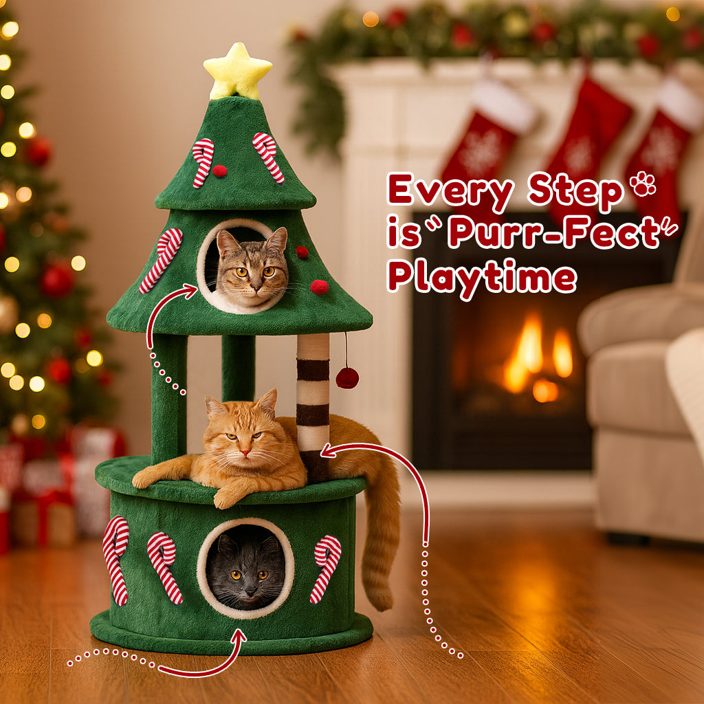 COMHOMA Christmas Cat Tree Tower PET01