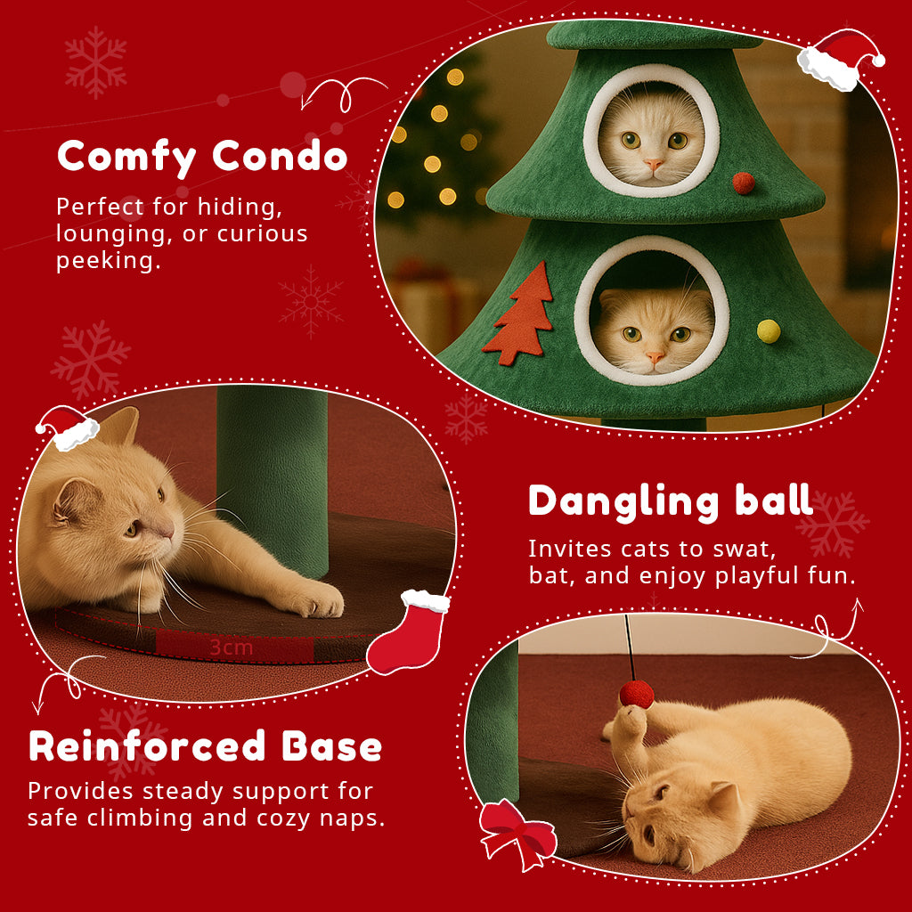COMHOMA Christmas Cat Tree Tower PET01