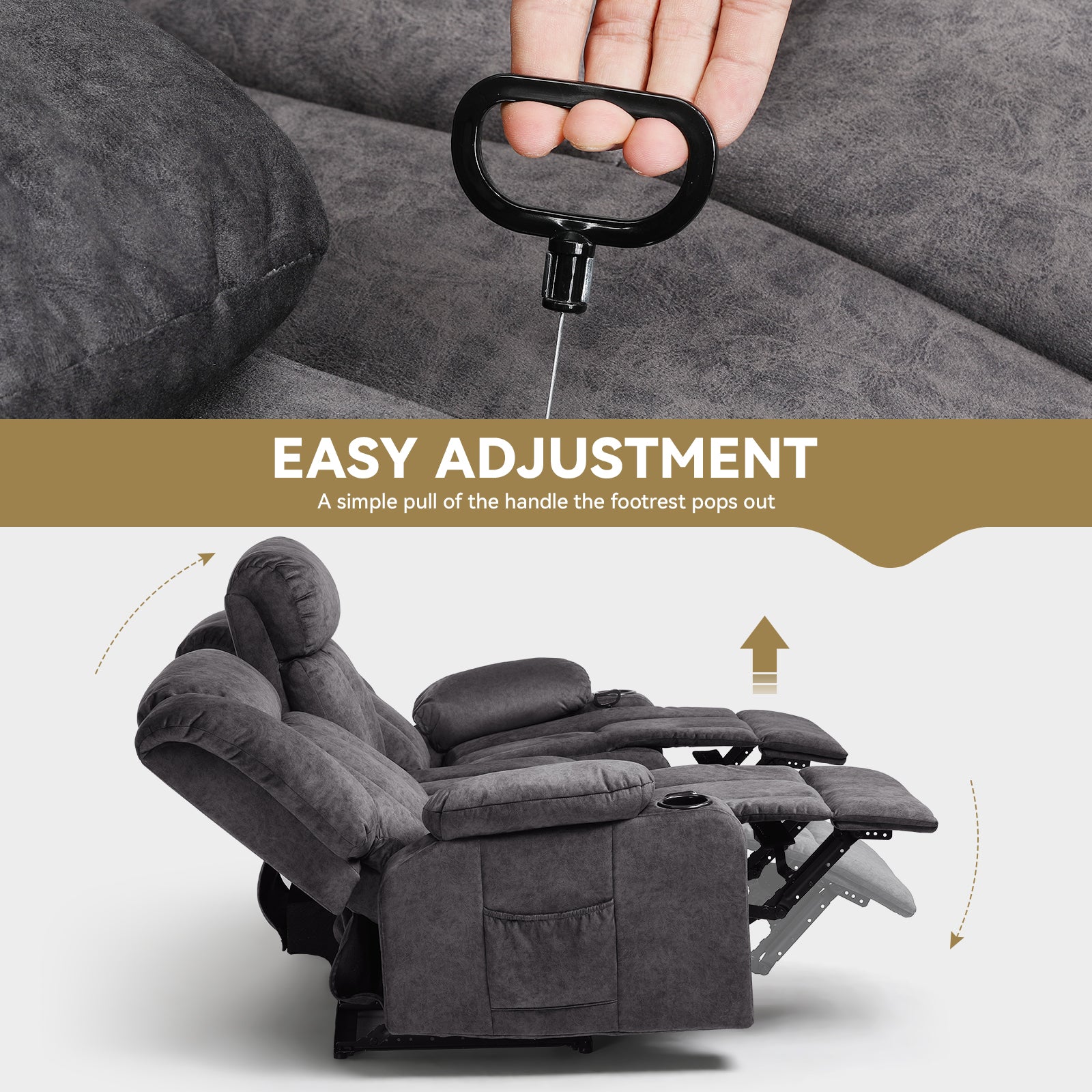 COMHOMA Single Sofa Rocker Recliner H1148