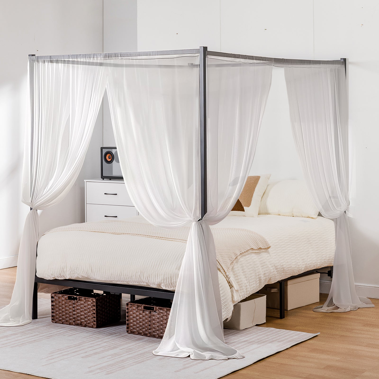 COMHOMA Canopy Bed Frame BF004 WMT