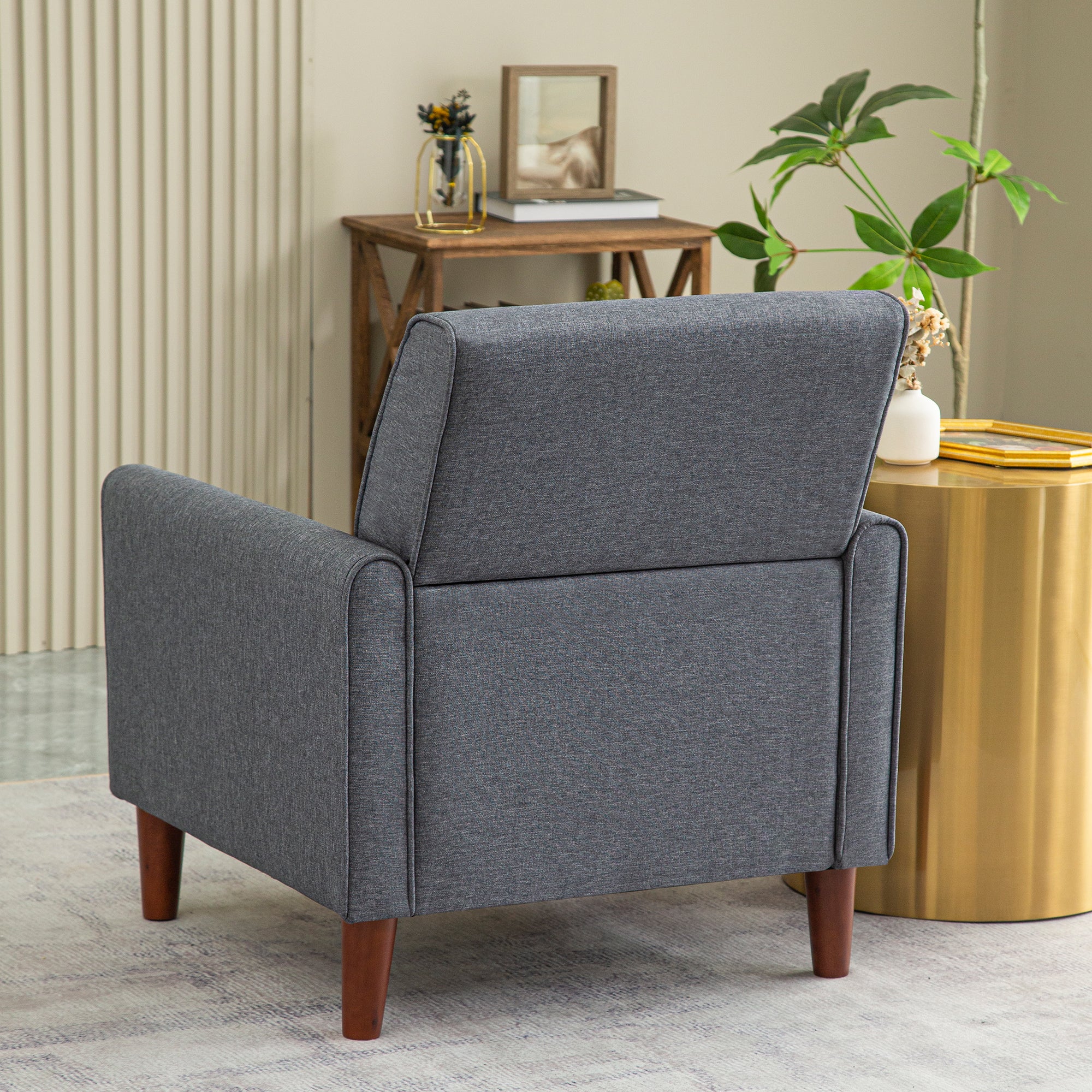 COMHOMA Single sofa chair for bedroom living room with four wooden legs-H309