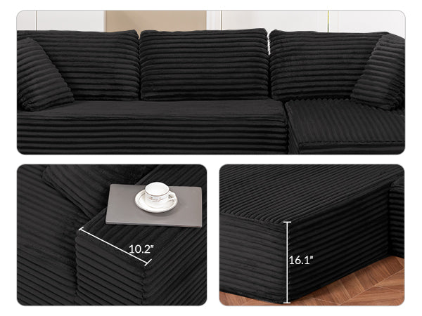 COMHOMA Cloud Sectional Couch-B10-WMT