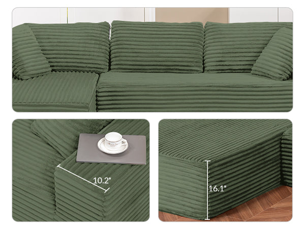 COMHOMA Cloud Sectional Couch-B10-WMT