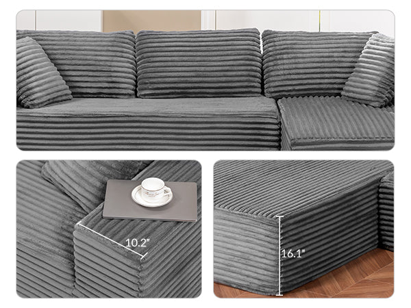 COMHOMA Cloud Sectional Couch-B10-WMT