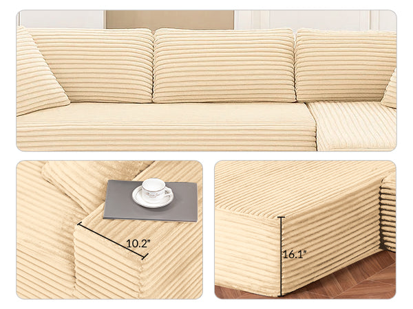 COMHOMA Cloud Sectional Couch-B10-WMT