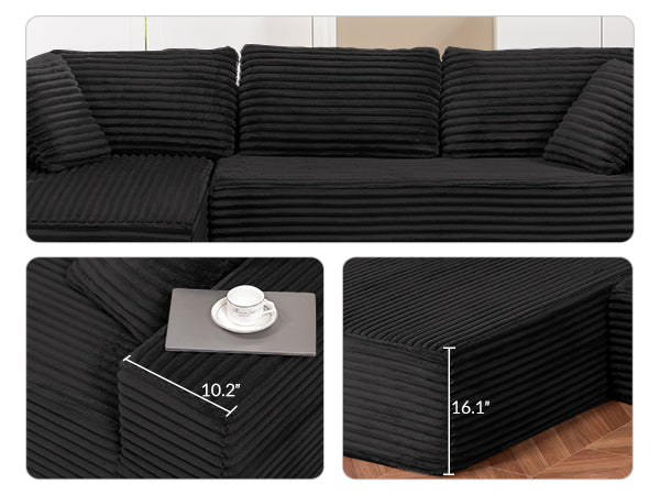 COMHOMA Cloud Sectional Couch-B10-WMT