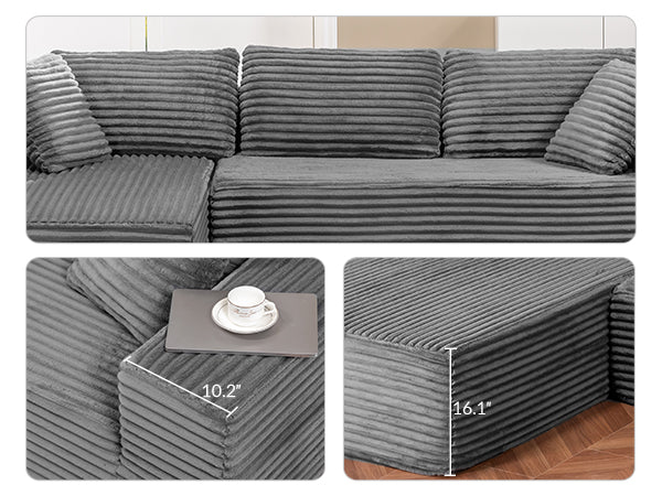 COMHOMA Cloud Sectional Couch-B10-WMT