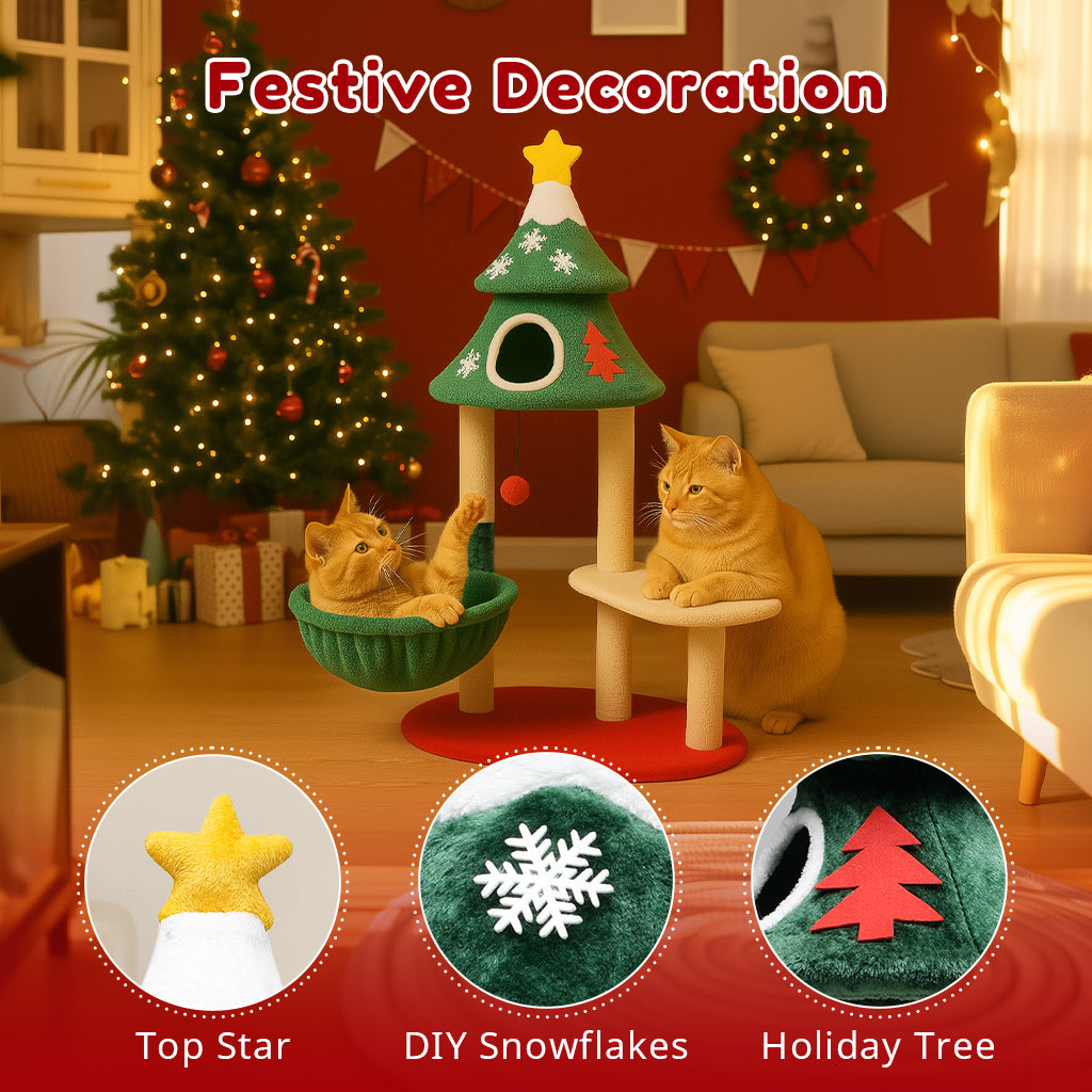 COMHOMA Christmas Cat Tree Tower PET01