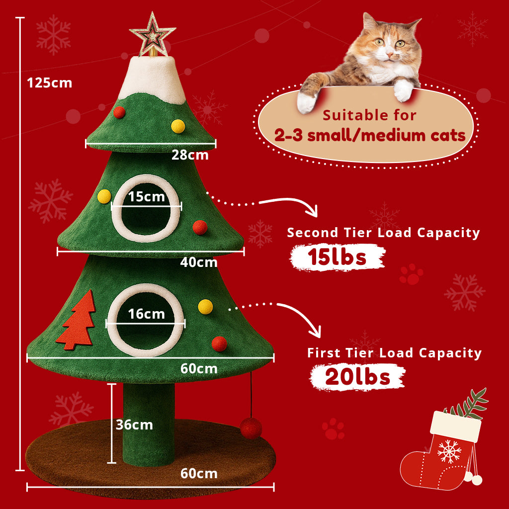 COMHOMA Christmas Cat Tree Tower PET01