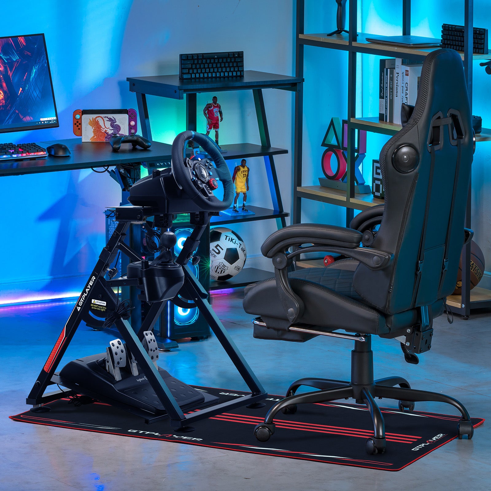 GTPLAYER Sim Racing Wheel Stand Simulator GTS04 (Wheel Pedals NOT Included)