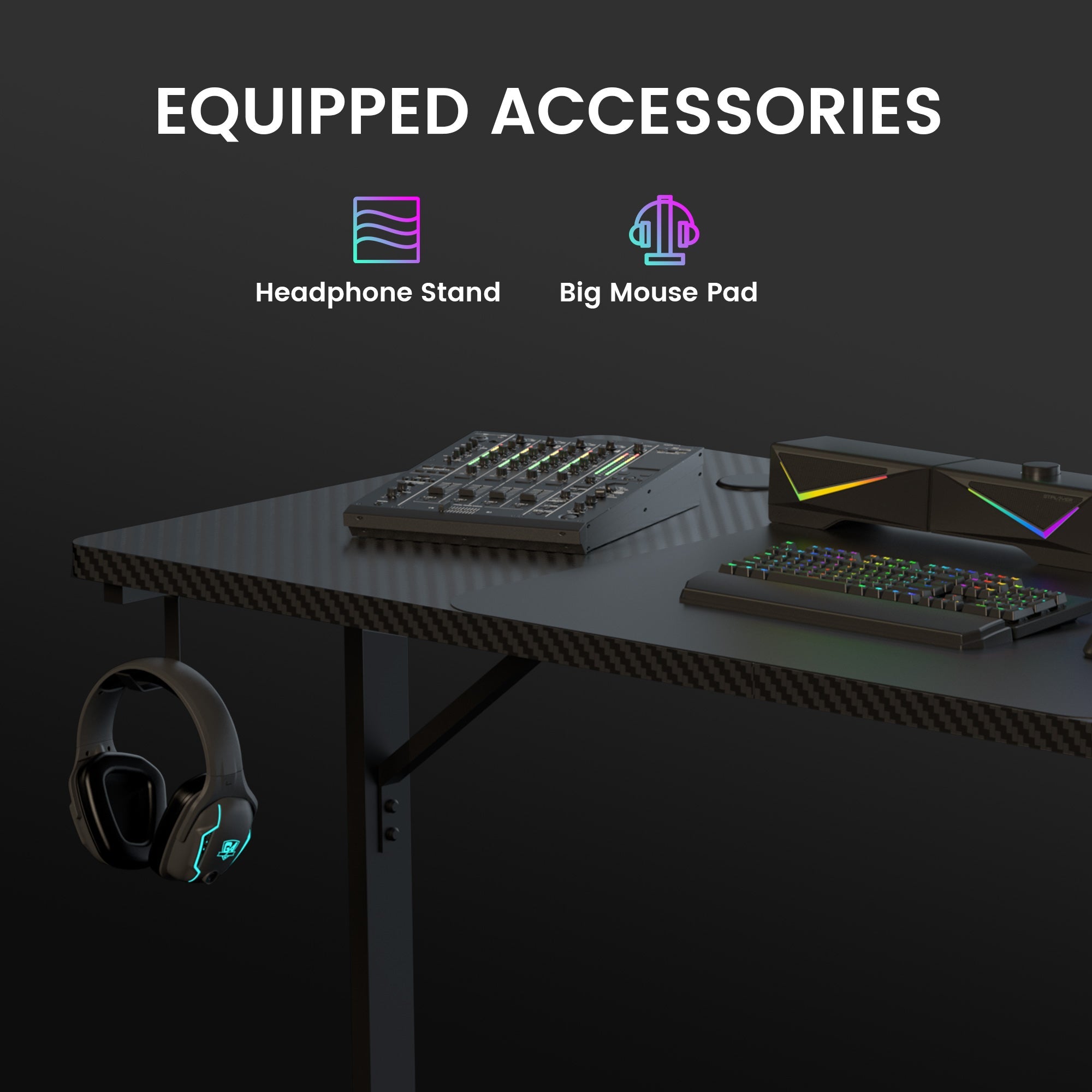 T-Shaped RGB Gaming Desk GTP200 - GTRACING