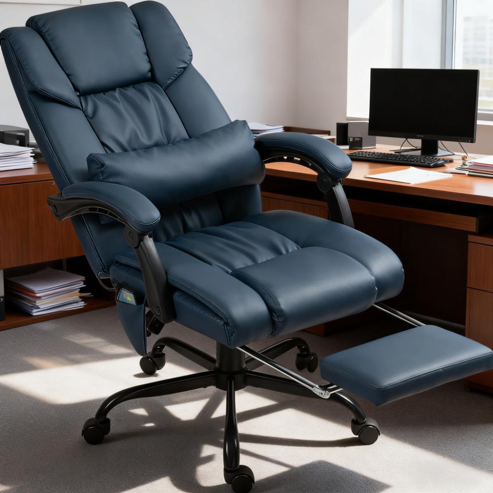 Office Chair, Ergonomic Executive Chair with Footrest, Luxe Comfort for Work & Relaxation