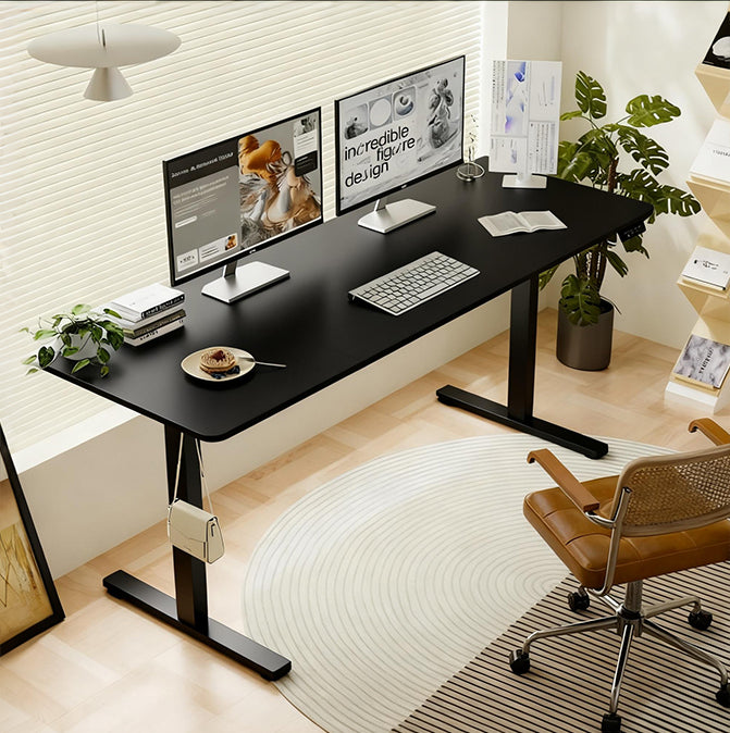 Electric Standing Desk Height Adjustable Desk for Home and Office Computer Table Gaming Desk Modern Luxiury Table 55' Lift-up Desk
