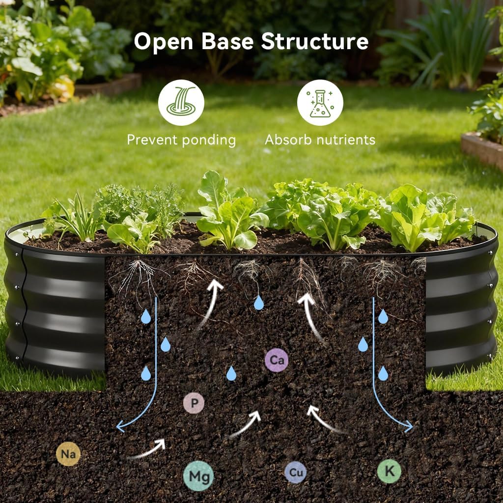 Metal Raised Garden Bed with Gloves Tools OT-GD02