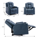 COMHOMA PU Leather Massage Recliner with LED Lighting H7137