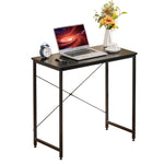 COMHOMA 32 inch Computer Desk, Study Writing Table for Small Space, Save Space Office Desk with Metal Legs-DH01