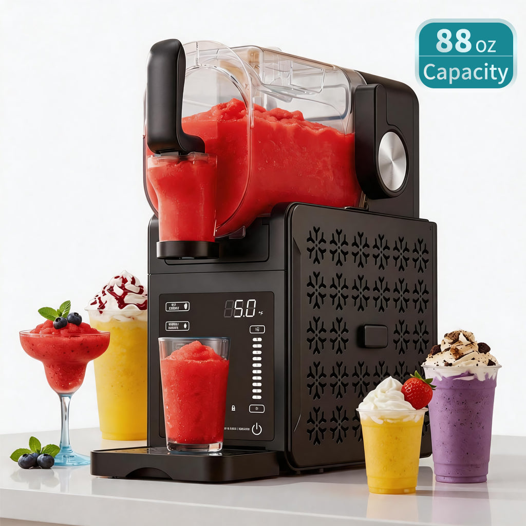 COMHOMA Frozen Drink & Slushie Machine with RapidChill Technology | 88 oz. | 5 Preset Programs, EH04